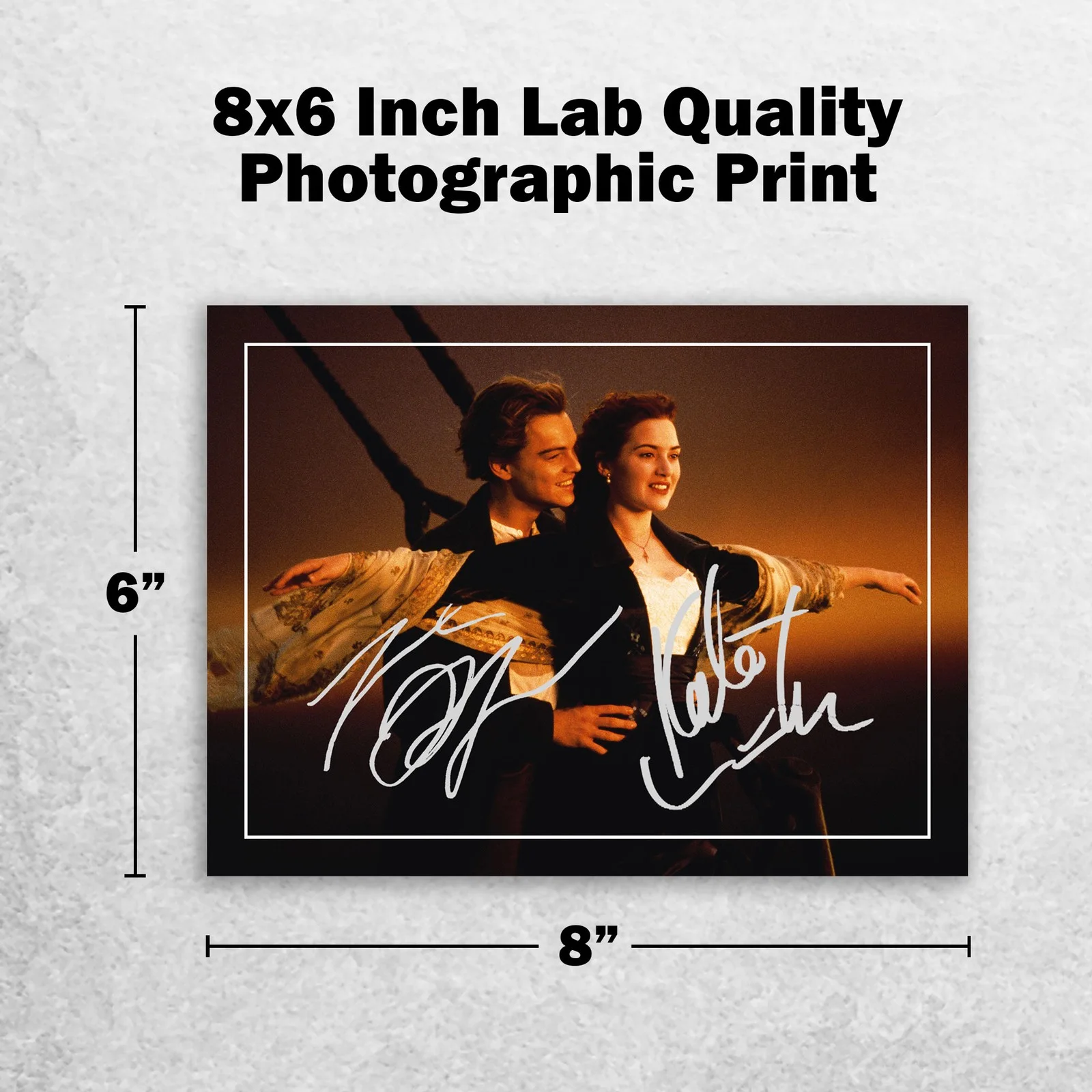 Leonardo DiCaprio Kate Winslet Signed Memorabilia 8x6 Pre Printed Autograph, image 2