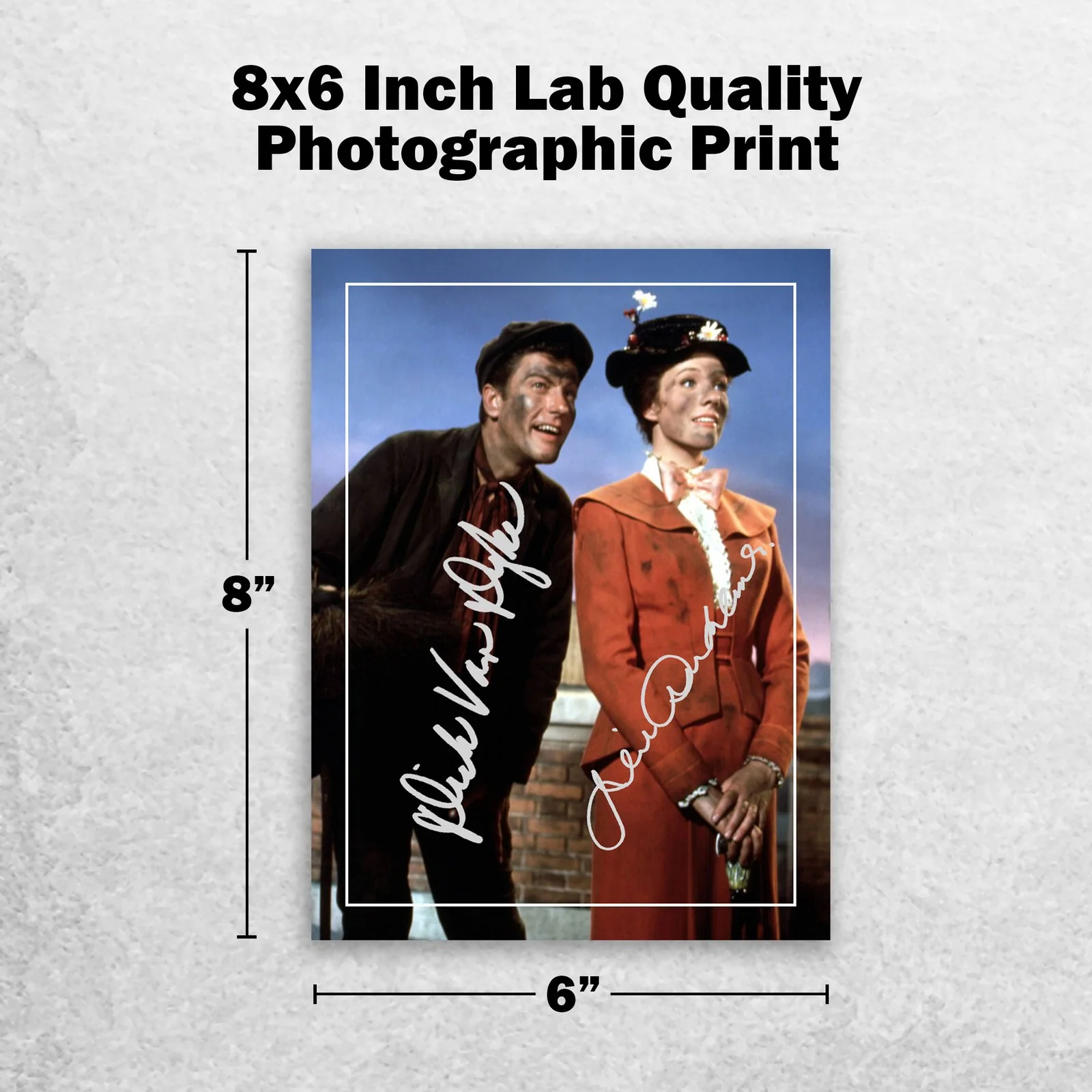 Julie Andrews Dick Van Signed Memorabilia 8x6 Pre Printed Autograph Photo, изображение 2