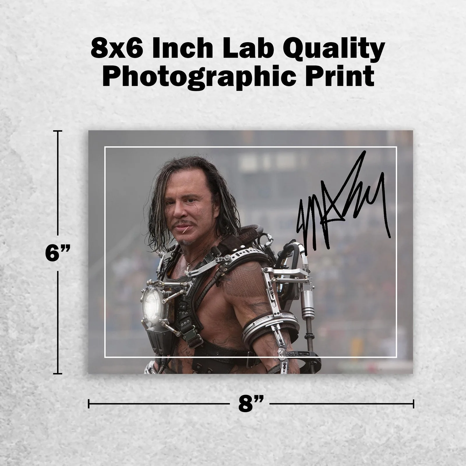 Mickey Rourke 8x6 Photo Signed Memorabilia 8x6 Pre Printed Autograph Photo, image 2
