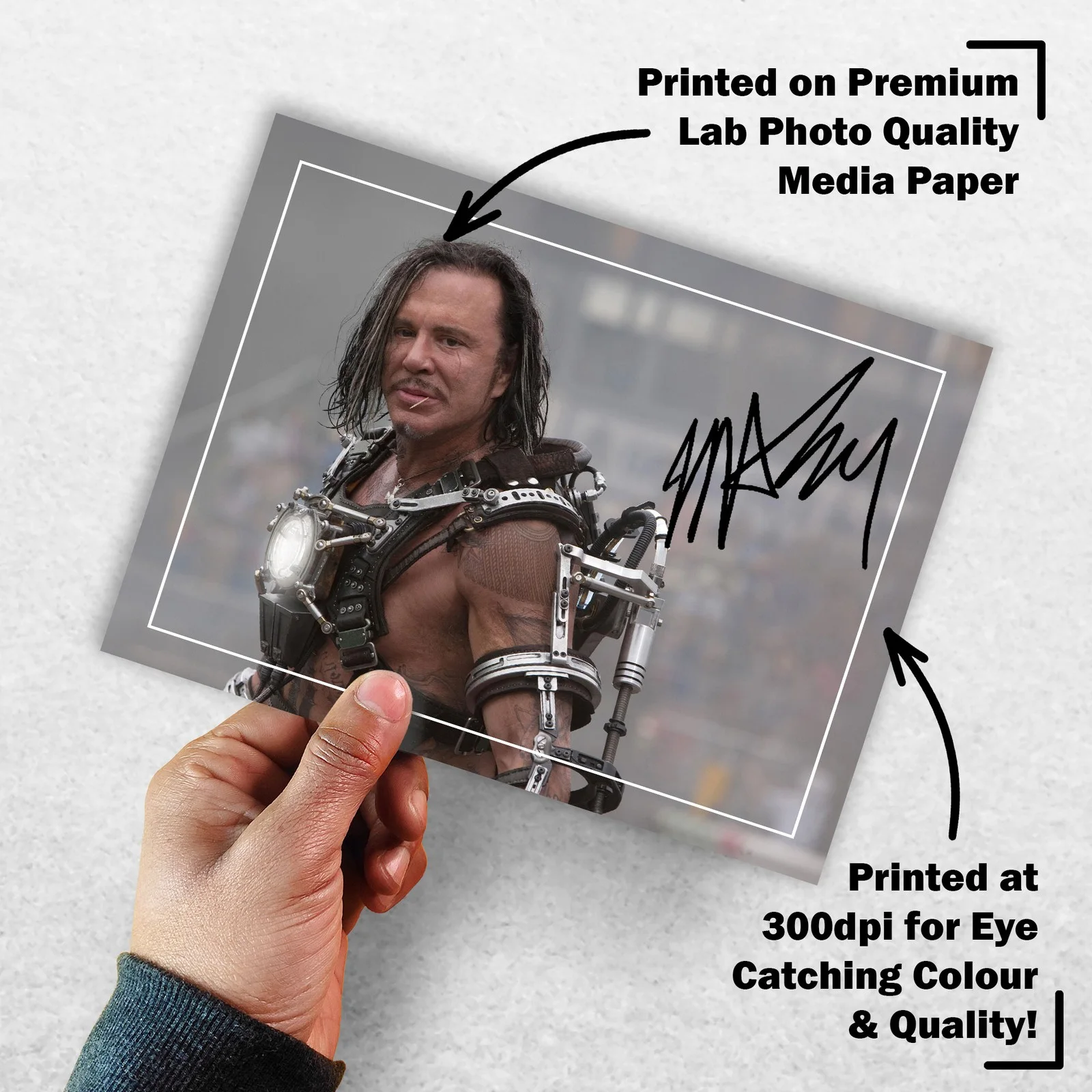 Mickey Rourke 8x6 Photo Signed Memorabilia 8x6 Pre Printed Autograph Photo, image 3