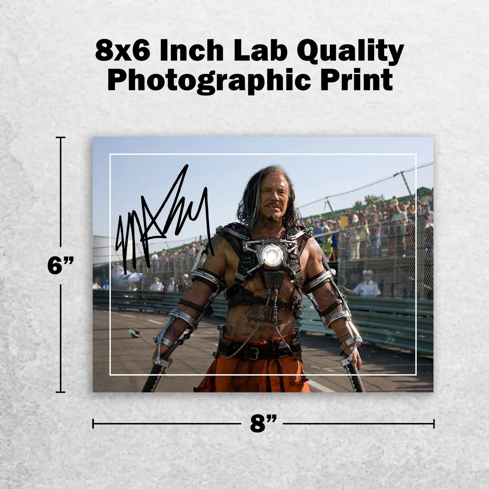 Mickey Rourke 8x6 Photo Signed Memorabilia 8x6 Pre Printed Autograph Photo, изображение 2