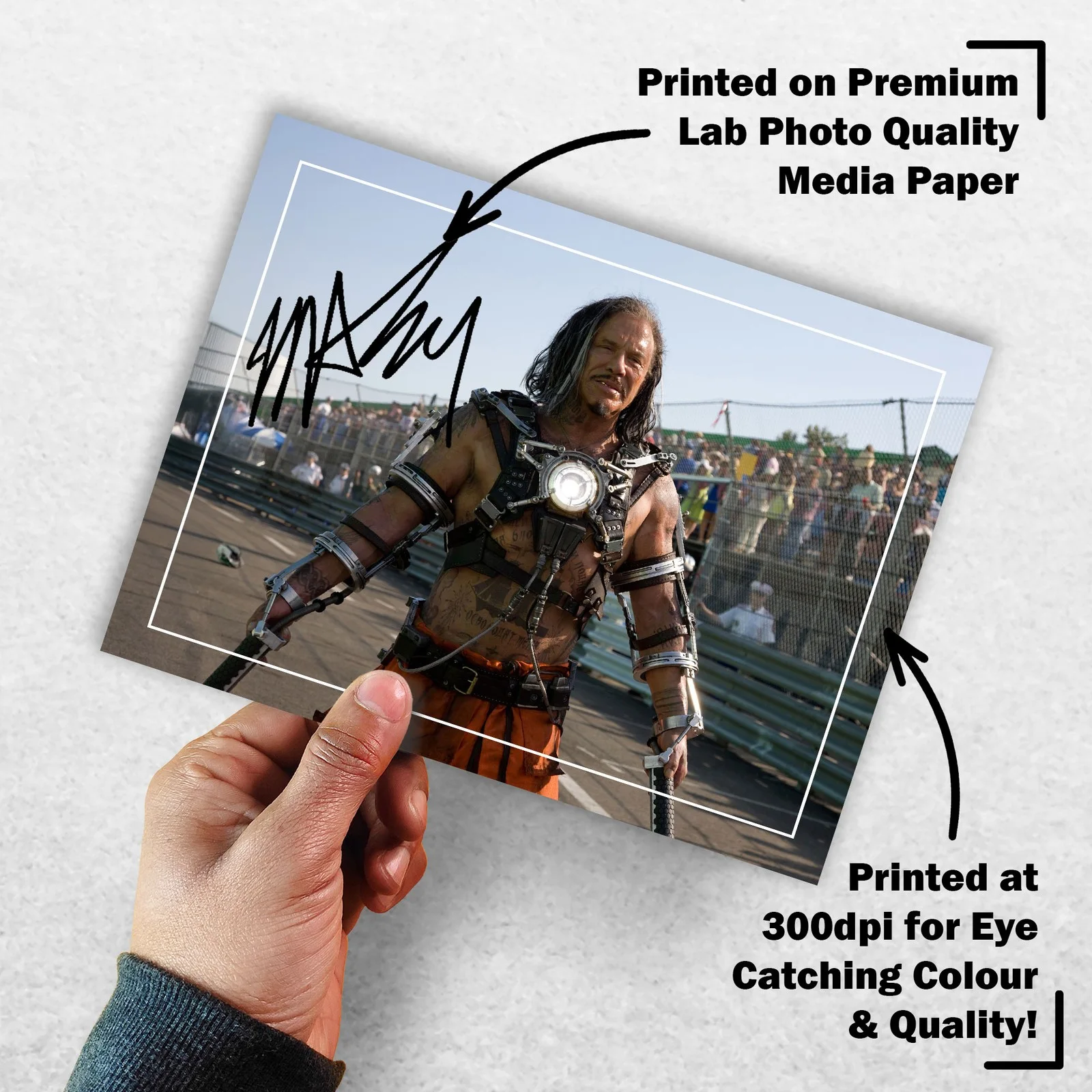 Mickey Rourke 8x6 Photo Signed Memorabilia 8x6 Pre Printed Autograph Photo, изображение 3