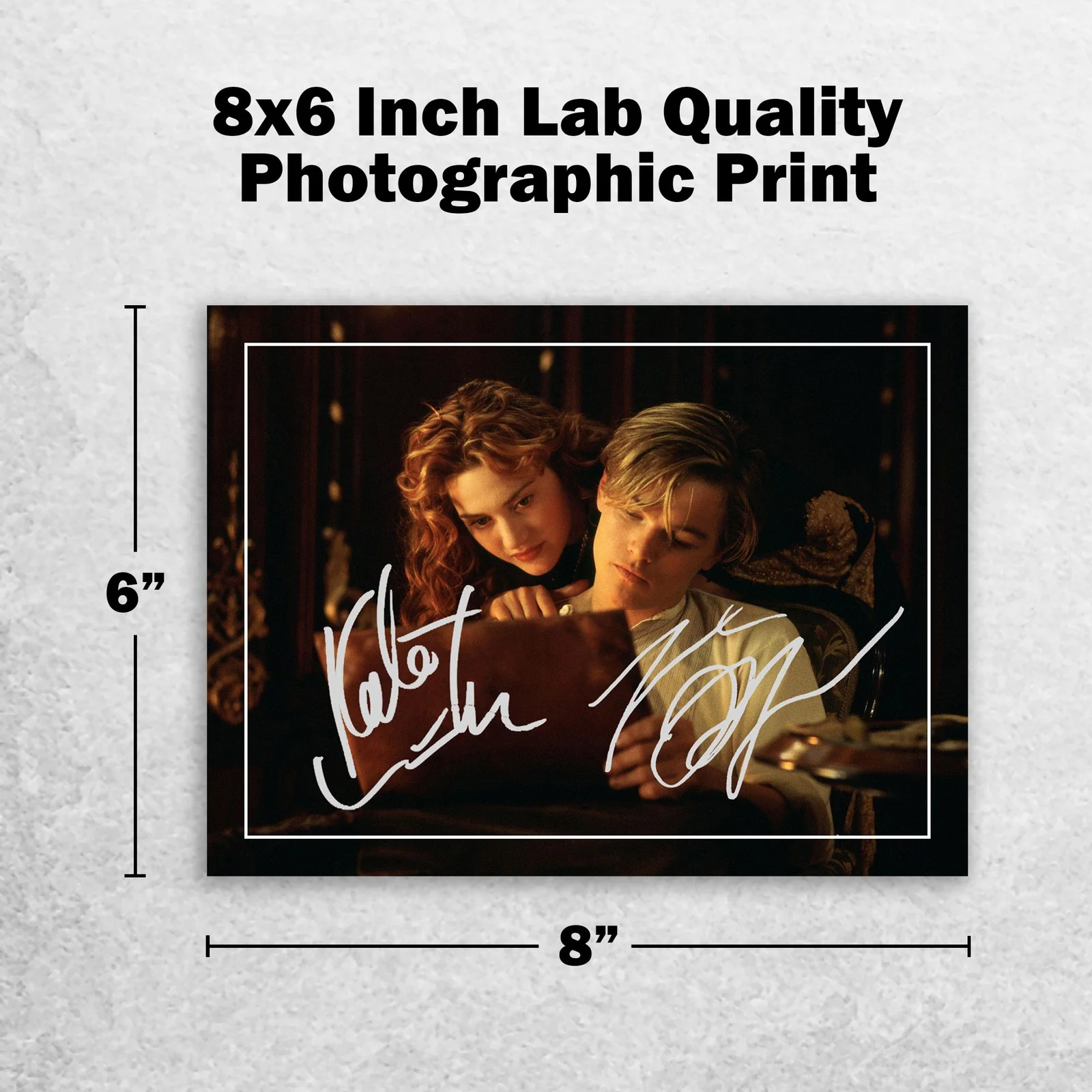 Leonardo DiCaprio Kate Winslet Signed Memorabilia 8x6 Pre Printed Autograph, изображение 2