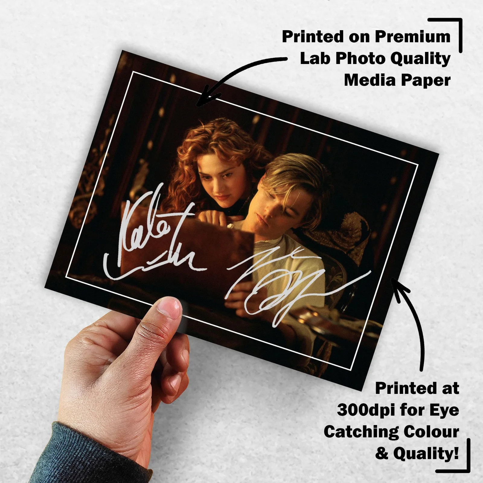 Leonardo DiCaprio Kate Winslet Signed Memorabilia 8x6 Pre Printed Autograph, изображение 3