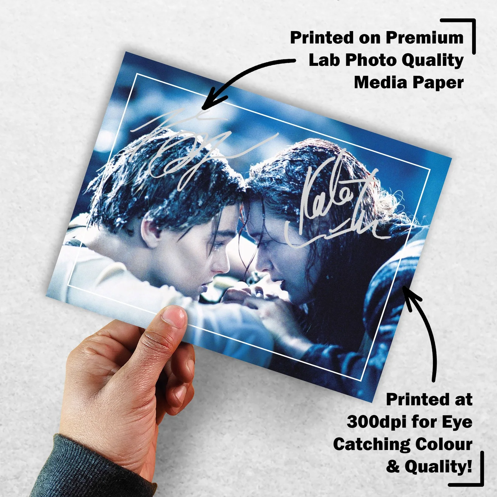 Leonardo DiCaprio Kate Winslet Signed Memorabilia 8x6 Pre Printed Autograph, image 3