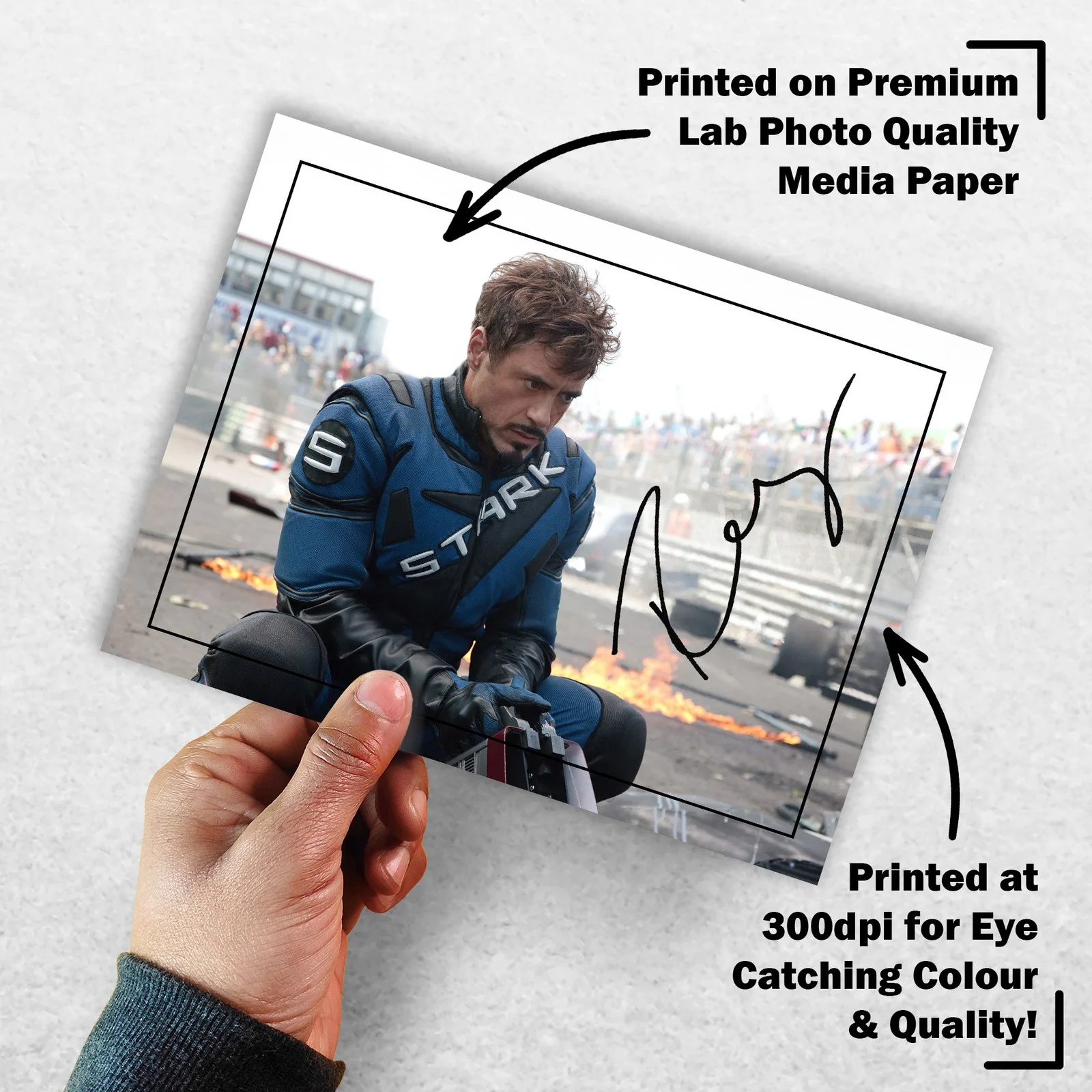 Robert Downey Jr 8x6 Signed Memorabilia 8x6 Pre Printed Autograph Photo, изображение 3