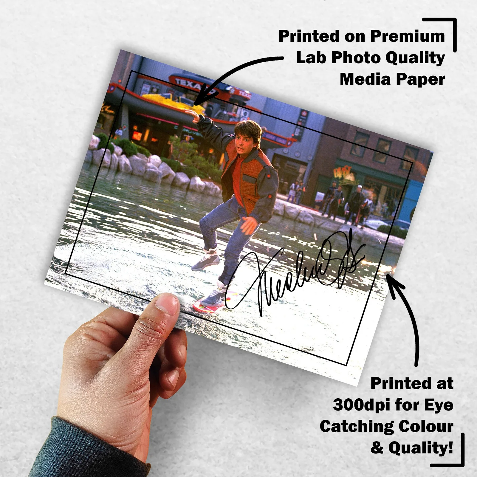 Michael J Fox Signed Memorabilia 8x6 Pre Printed Autograph Photo Memorabilia, image 3