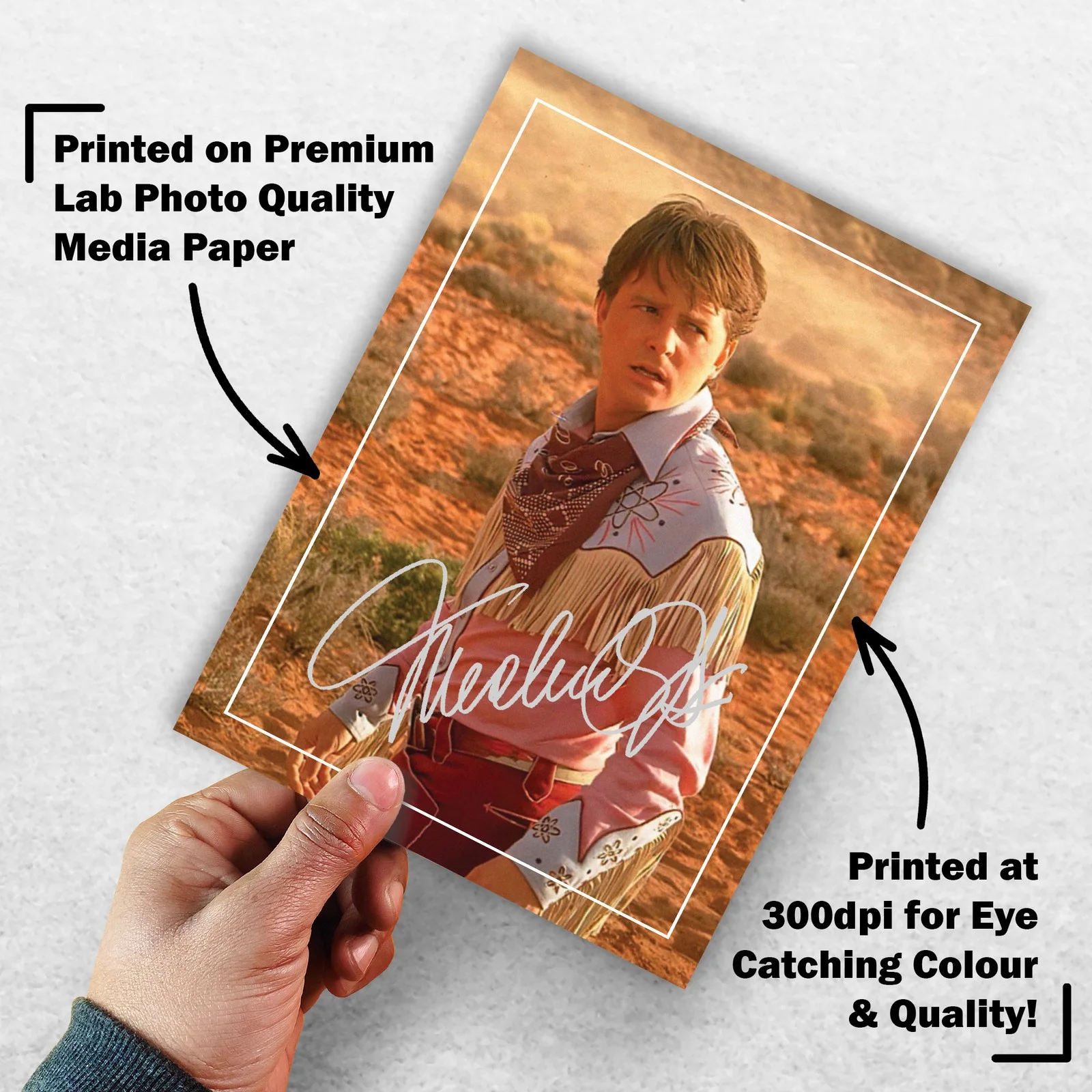 Michael J Fox Signed Memorabilia 8x6 Pre Printed Autograph Photo Memorabilia, изображение 3