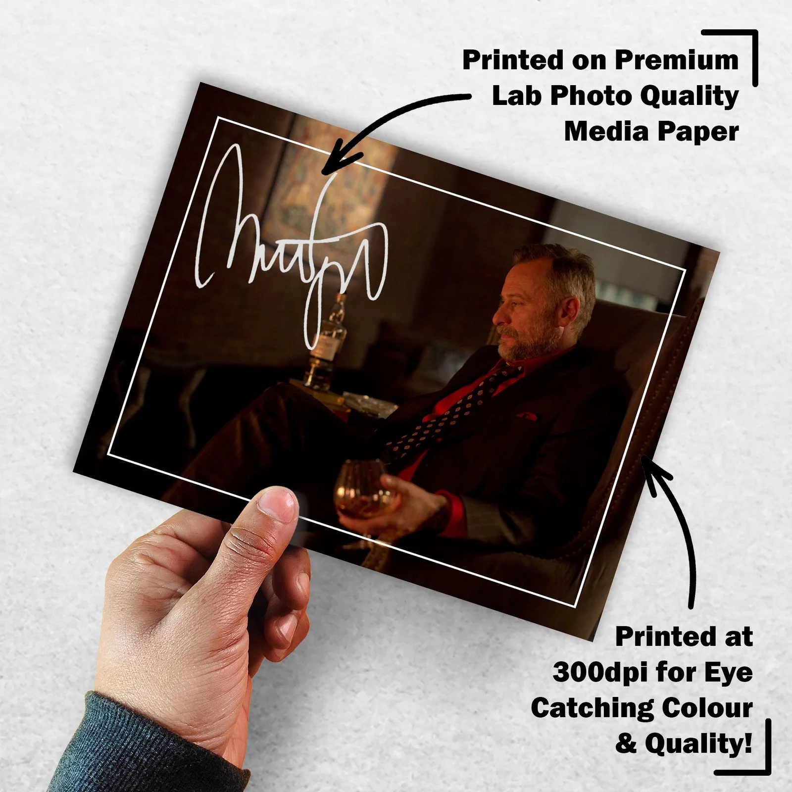 Michael Nyqvist 8x6 Photo Signed Memorabilia 8x6 Pre Printed Autograph Photo, изображение 3