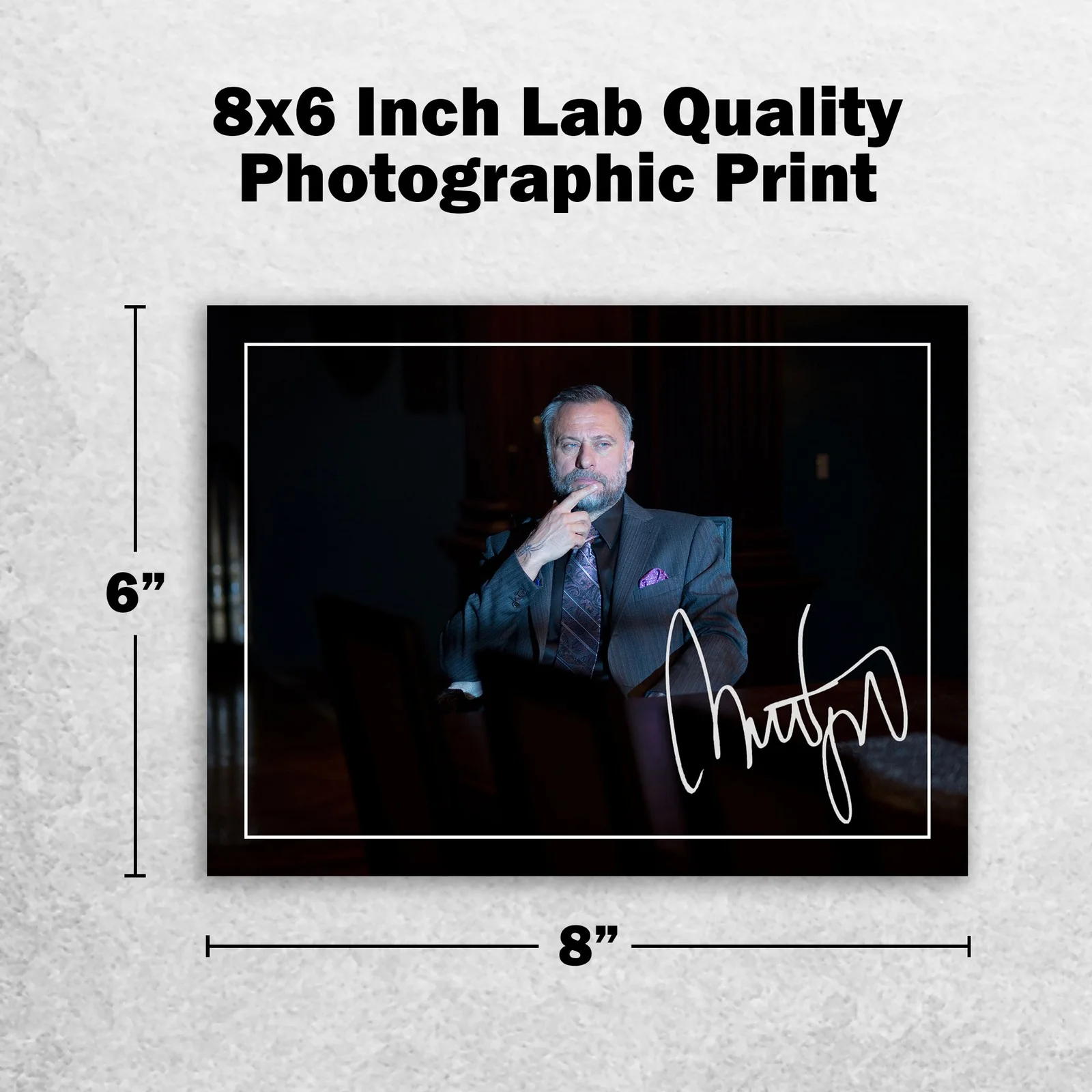 Michael Nyqvist 8x6 Photo Signed Memorabilia 8x6 Pre Printed Autograph Photo, изображение 2