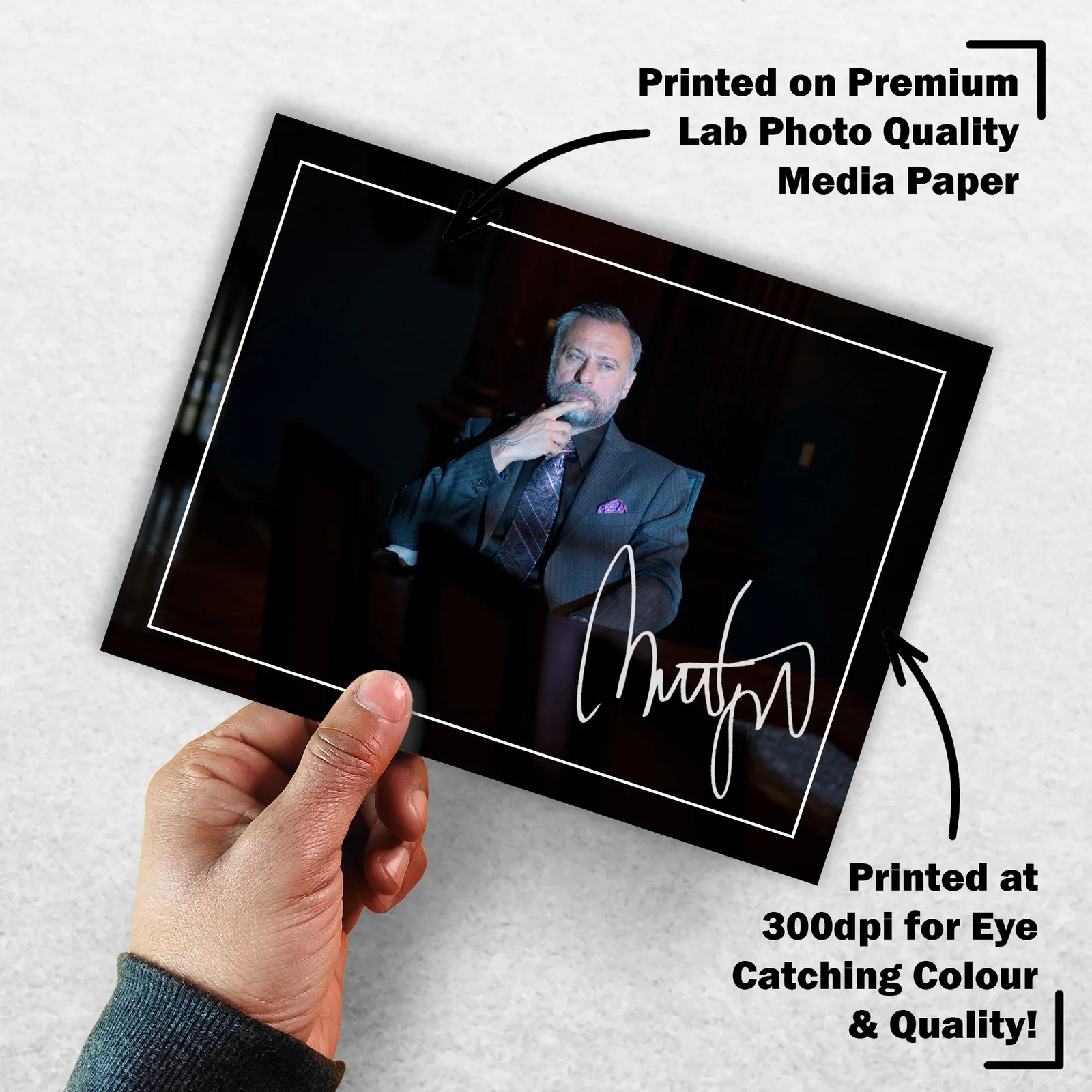 Michael Nyqvist 8x6 Photo Signed Memorabilia 8x6 Pre Printed Autograph Photo, изображение 3