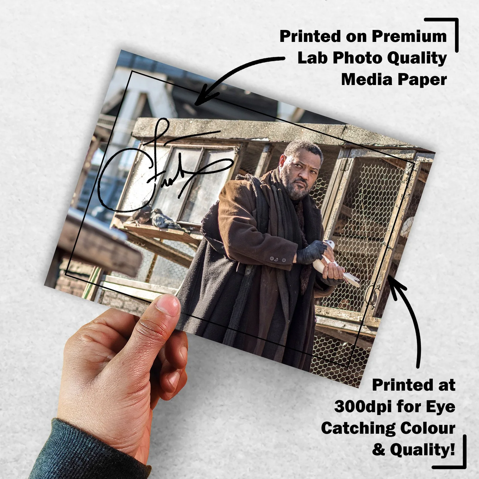 Laurence Fishburne 8x6 Photo Signed Memorabilia 8x6 Pre Printed Autograph Photo, image 3
