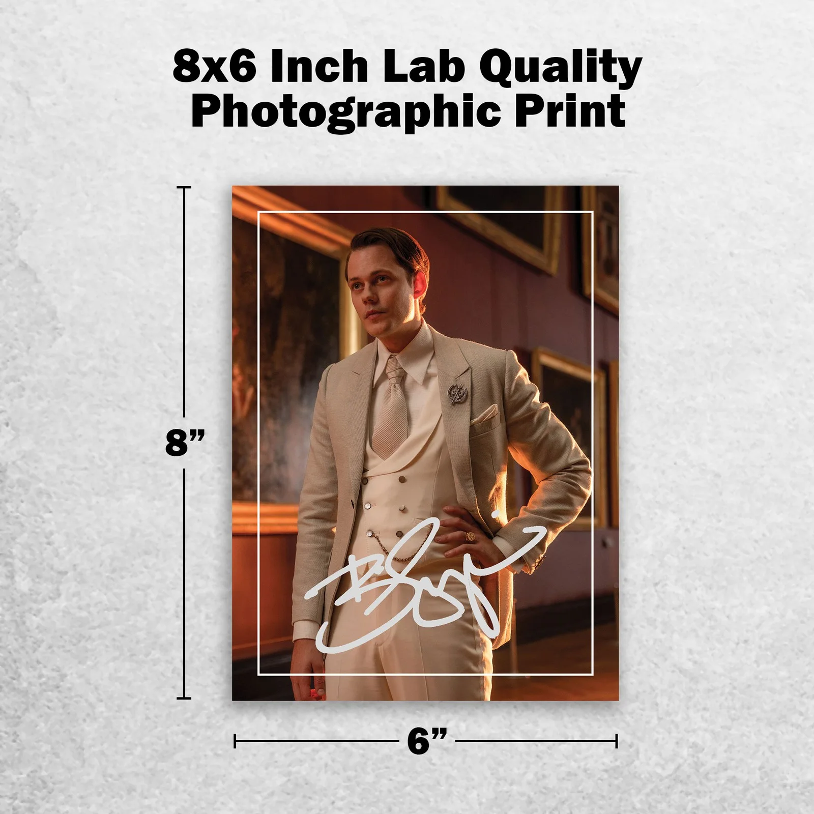 Bill Skarsgård 8x6 Photo Signed Memorabilia 8x6 Pre Printed Autograph Photo, image 2