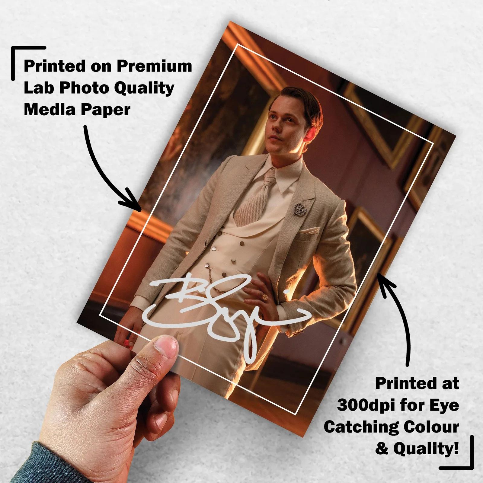 Bill Skarsgård 8x6 Photo Signed Memorabilia 8x6 Pre Printed Autograph Photo, image 3
