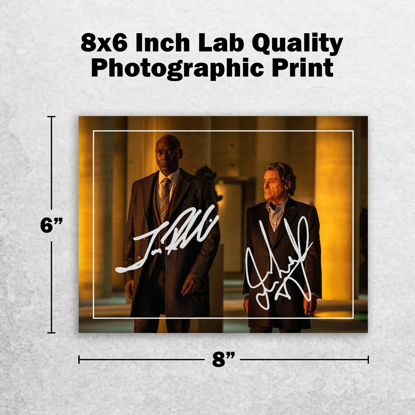 Ian McShane Lance Reddick Signed Memorabilia 8x6 Pre Printed Autograph Photo, image 2