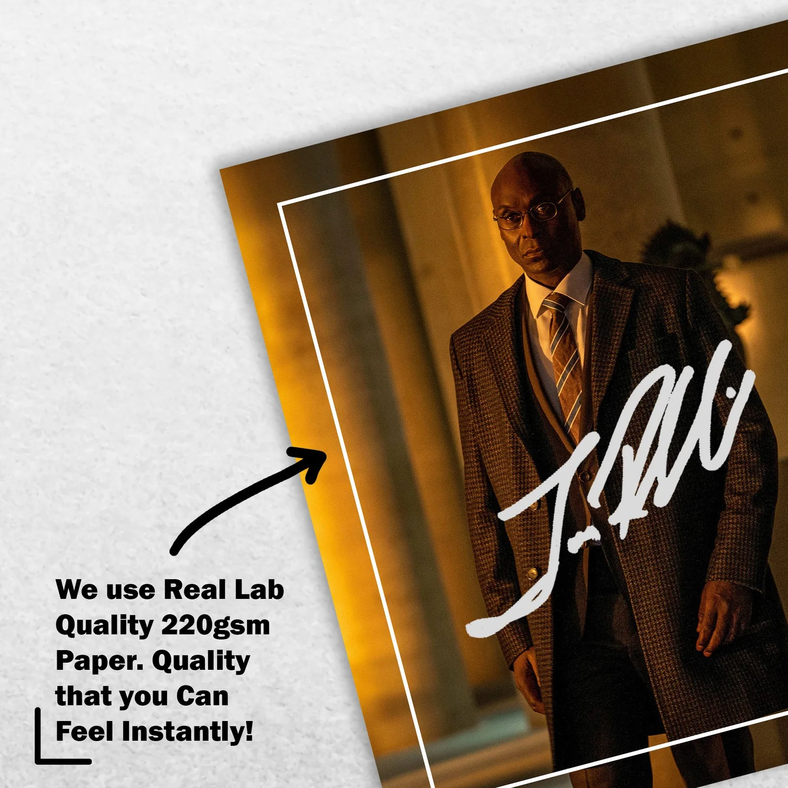 Ian McShane Lance Reddick Signed Memorabilia 8x6 Pre Printed Autograph Photo, image 4