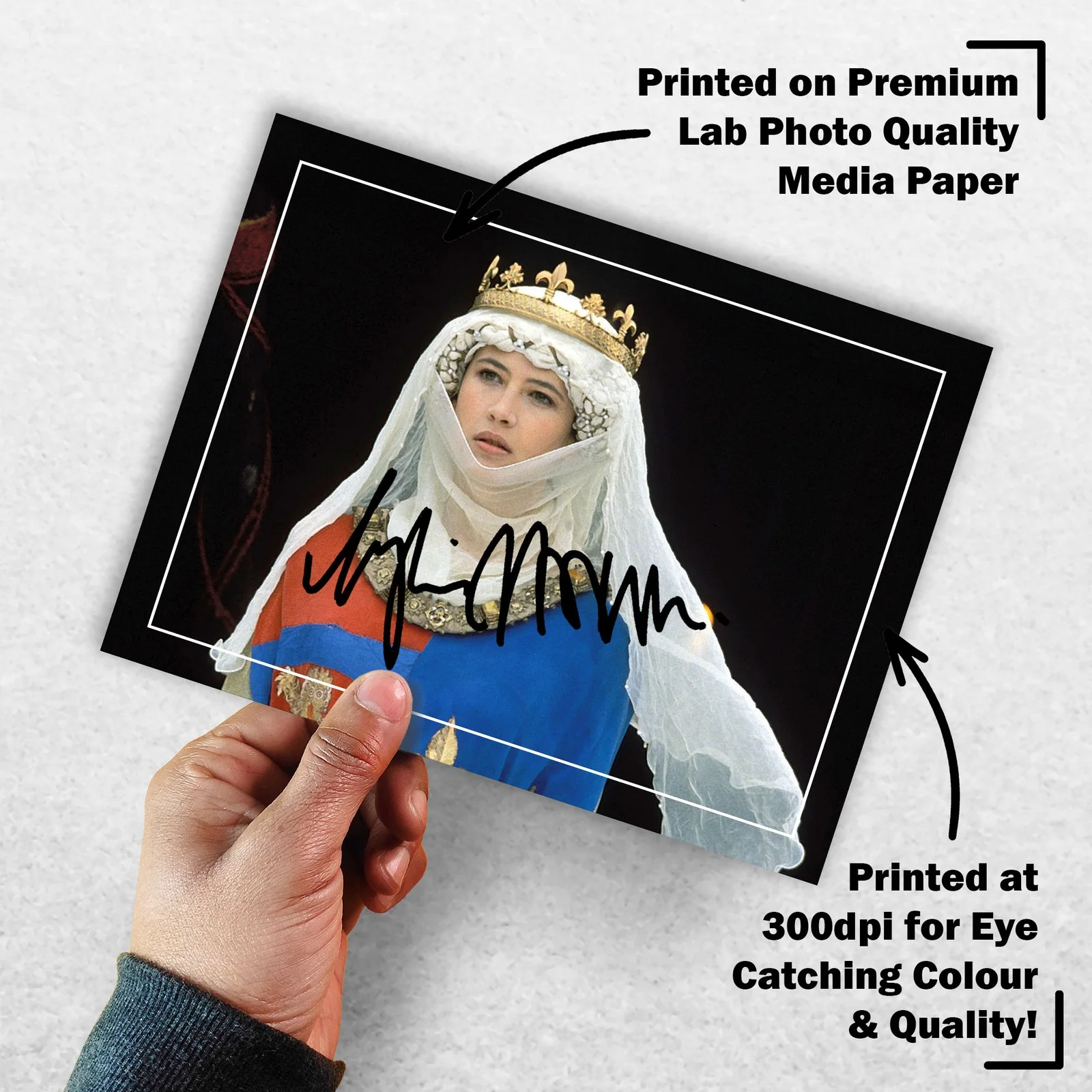Sophie Marceau Signed Memorabilia 8x6 Pre Printed Autograph Photo Memorabilia, image 3