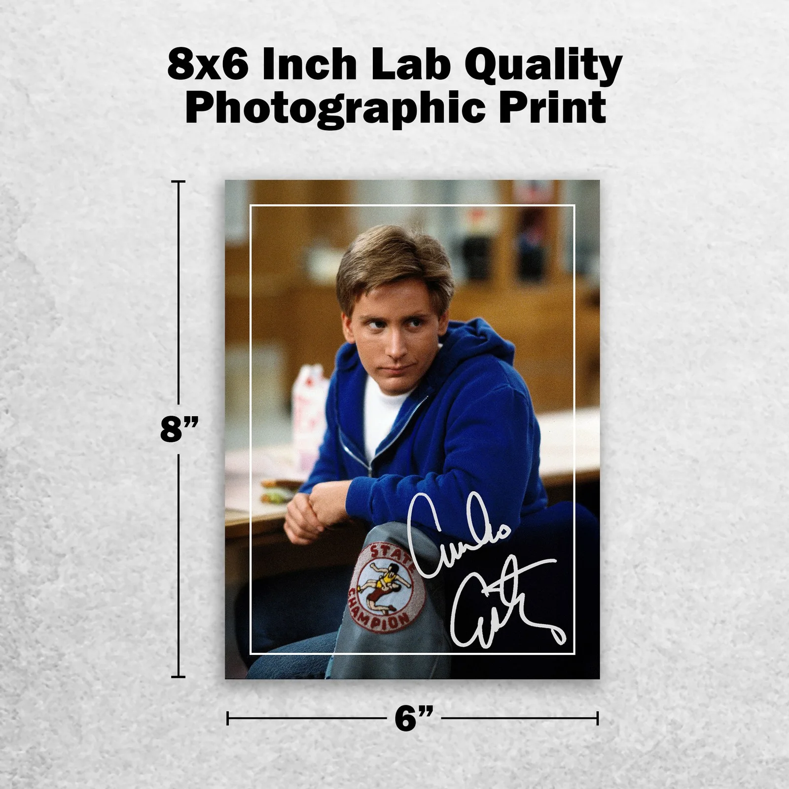 Emilio Estevez Signed Memorabilia 8x6 Pre Printed Autograph Photo Memorabilia, изображение 2