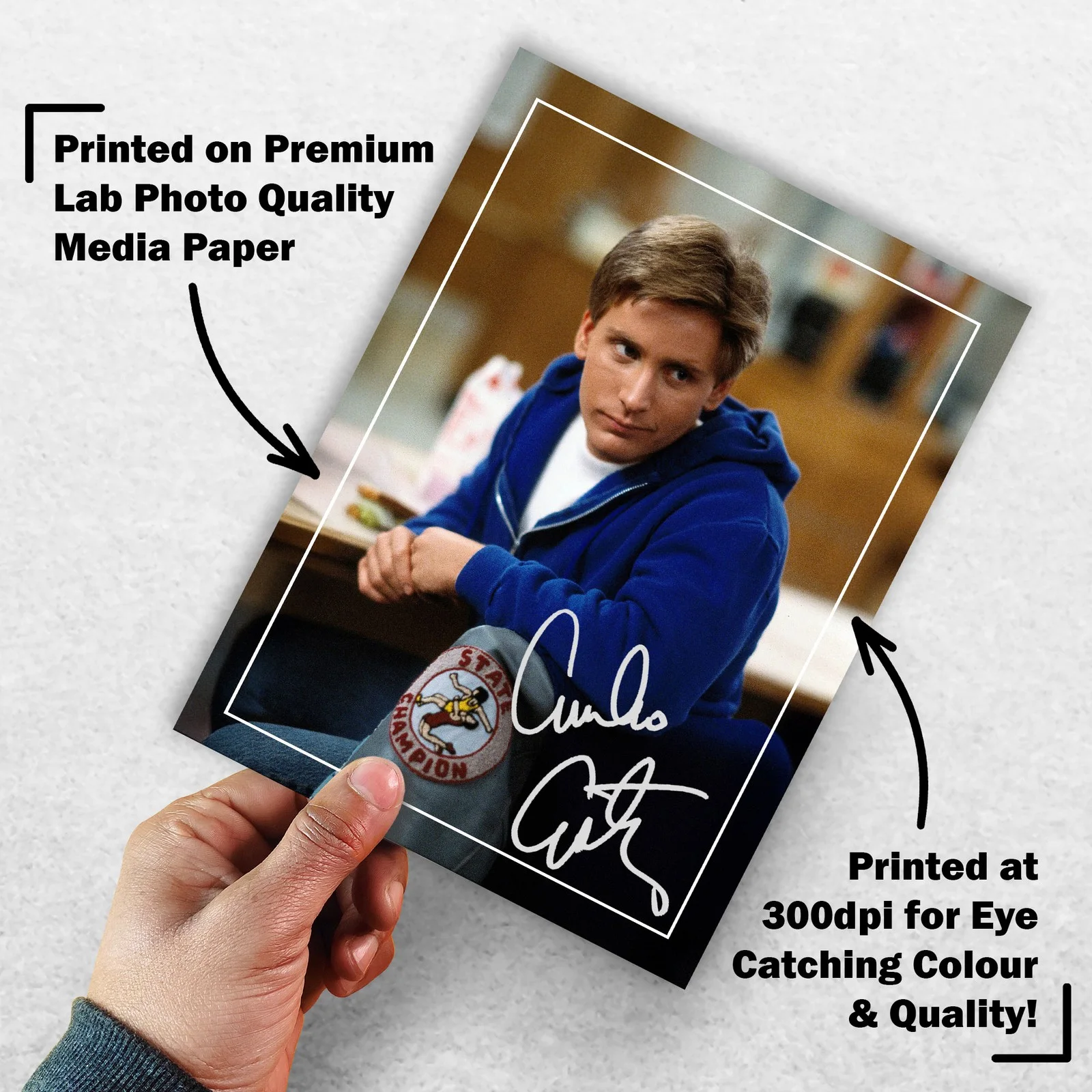 Emilio Estevez Signed Memorabilia 8x6 Pre Printed Autograph Photo Memorabilia, изображение 3
