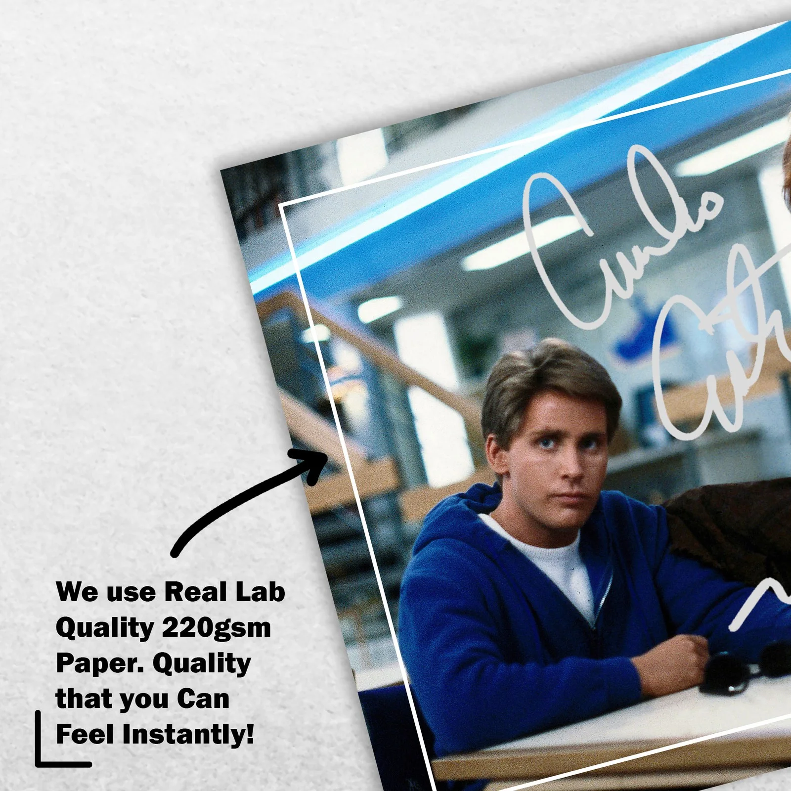 Molly Ringwald Emilio Estevez Signed Memorabilia 8x6 Pre Printed Autograph Photo, image 4