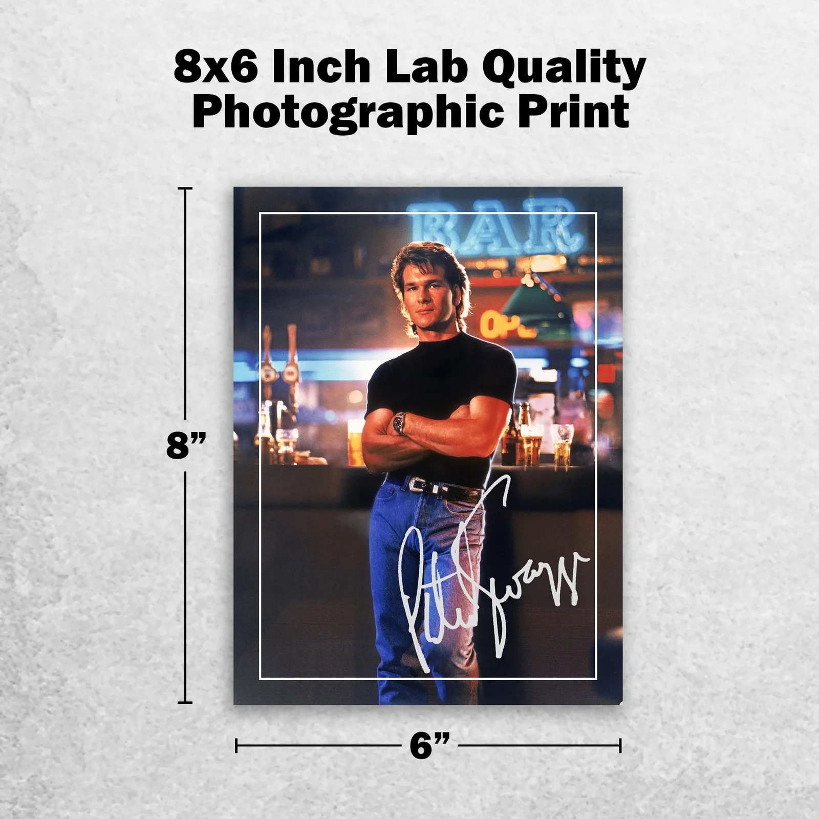 Patrick Swayze Signed Memorabilia 8x6 Pre Printed Autograph Photo Memorabilia, image 2