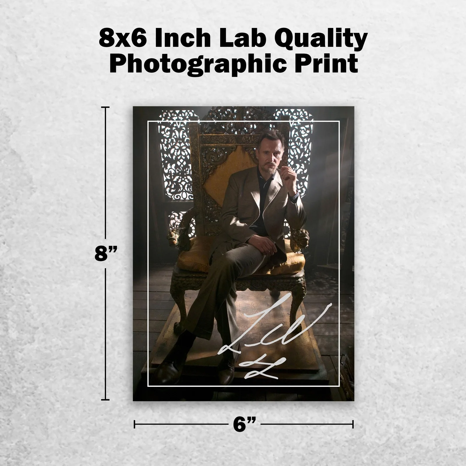 Liam Neeson Signed Memorabilia 8x6 Pre Printed Autograph Photo Memorabilia, image 2