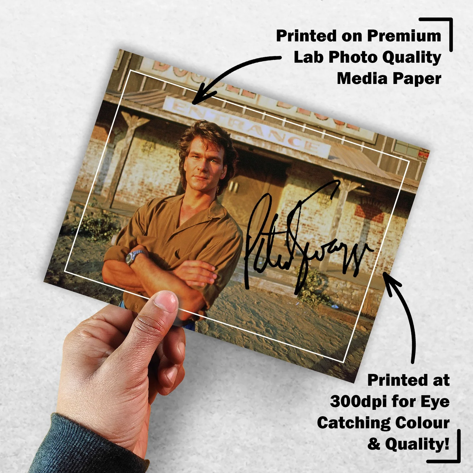 Patrick Swayze Signed Memorabilia 8x6 Pre Printed Autograph Photo Memorabilia, image 3