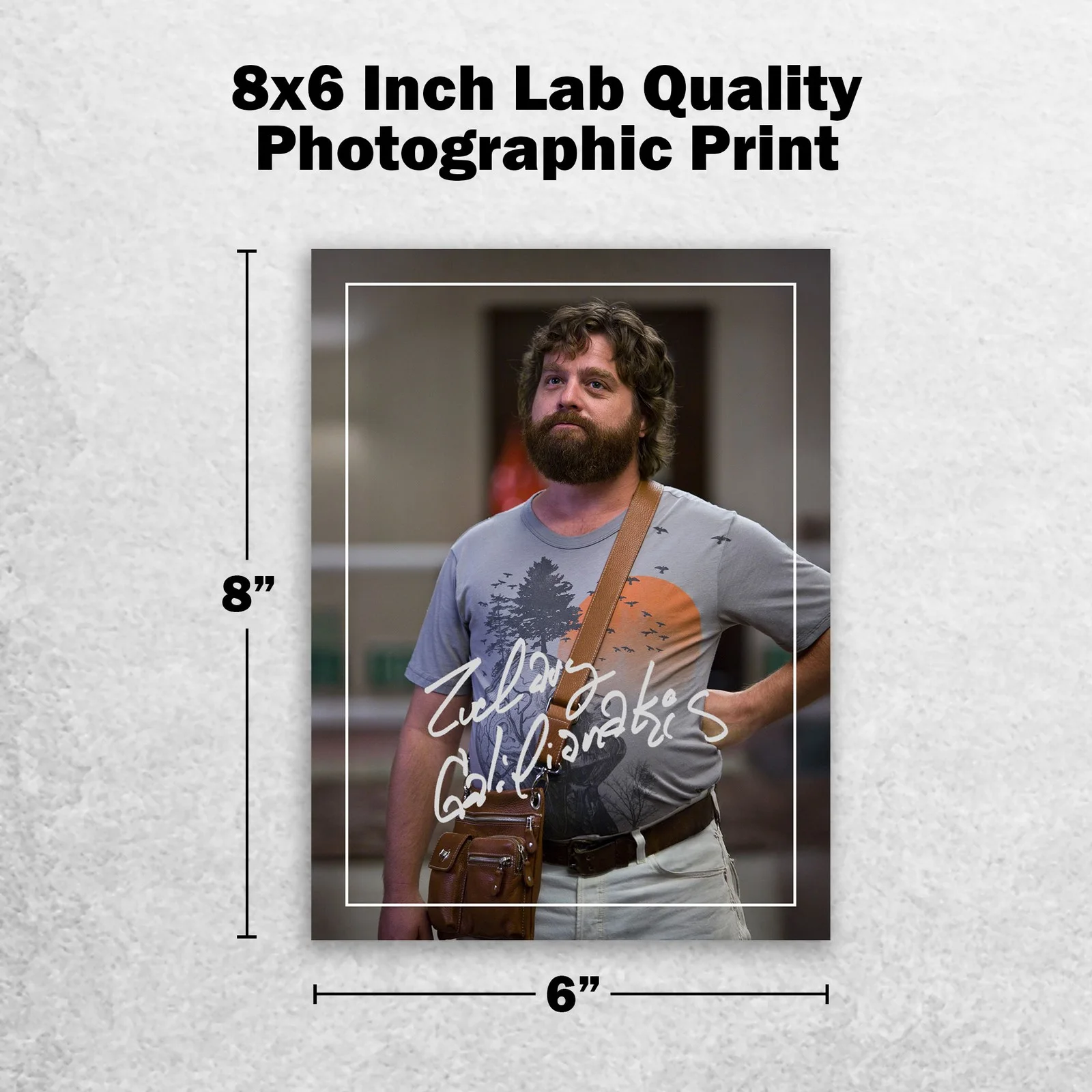 Zach Galifianakis 8x6 Photo Signed Memorabilia 8x6 Pre Printed Autograph Photo, изображение 2