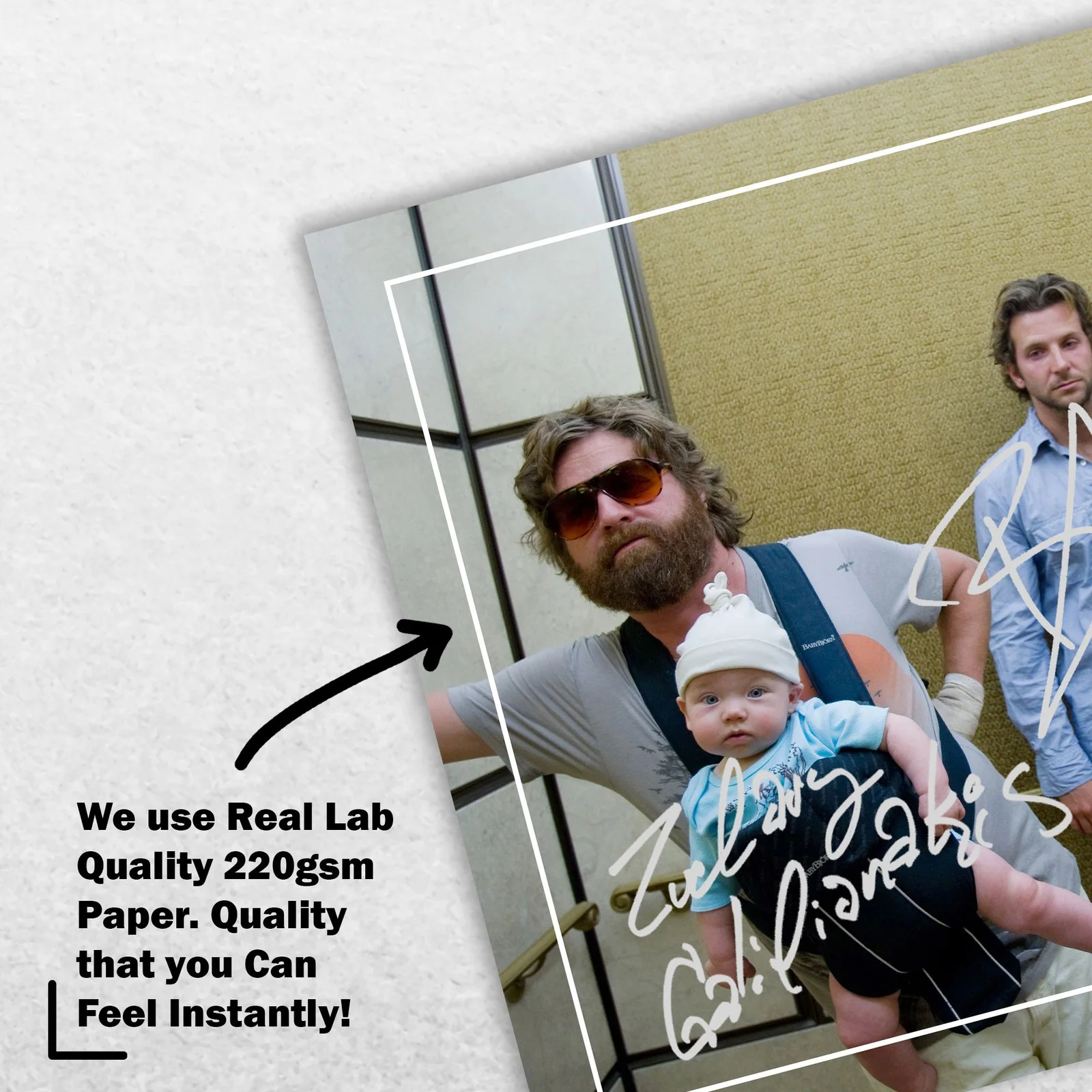 Zach Galifianakis Bradley Coop Signed Memorabilia 8x6 Pre Printed Autograph, изображение 4