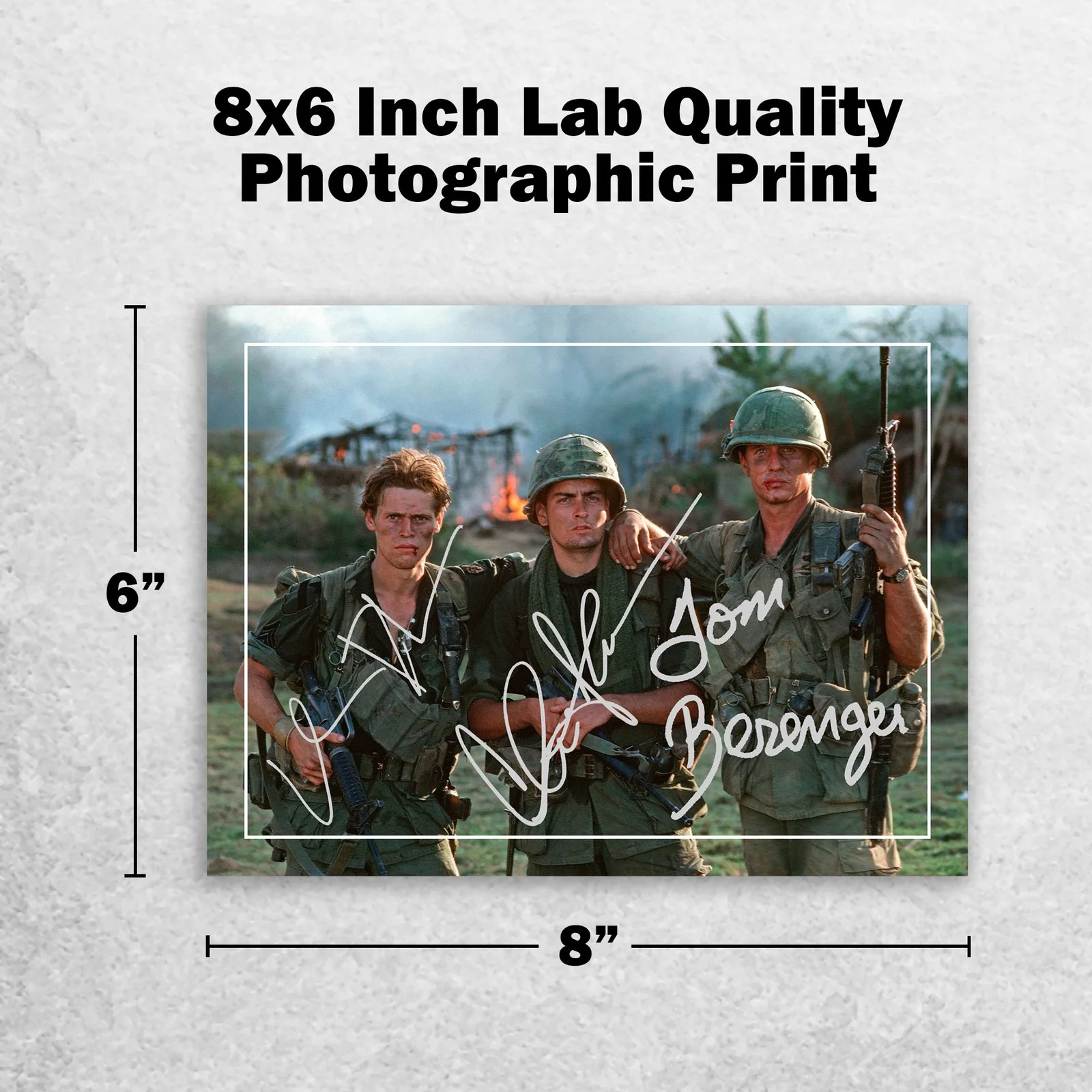 Willem Dafoe Charlie Sheen Signed Memorabilia 8x6 Pre Printed Autograph Photo, image 2