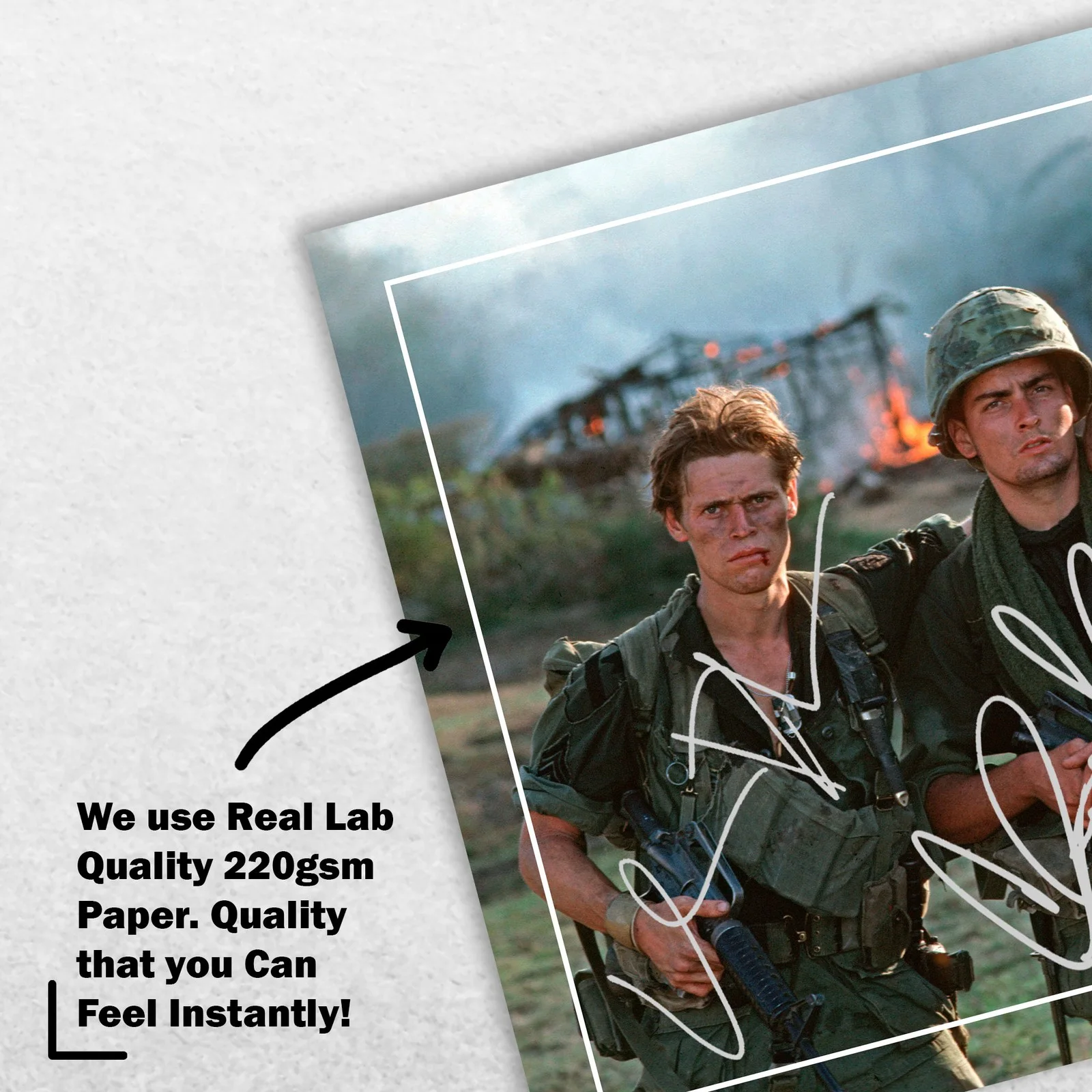 Willem Dafoe Charlie Sheen Signed Memorabilia 8x6 Pre Printed Autograph Photo, image 4