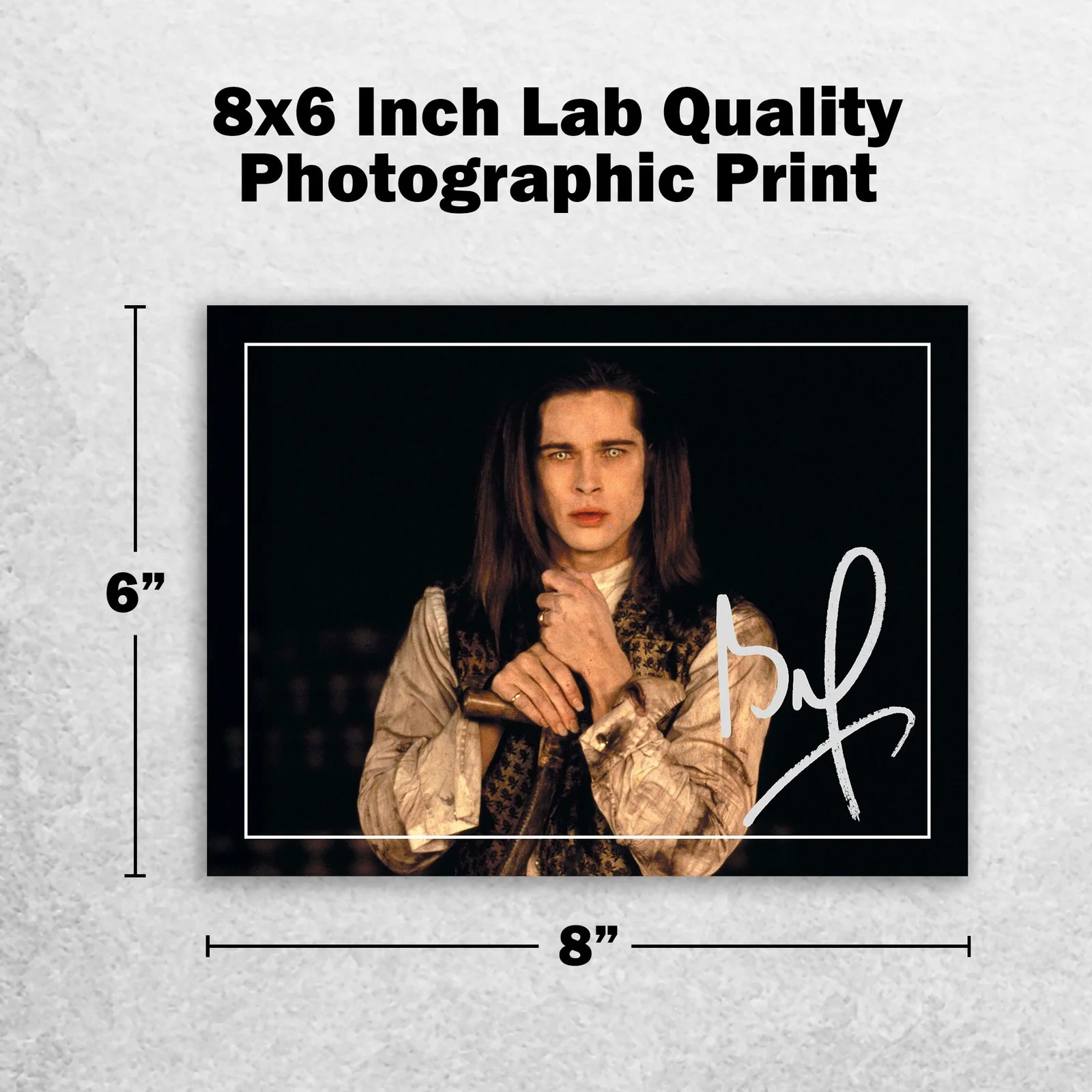 Brad Pitt 8x6 Photo Signed Memorabilia 8x6 Pre Printed Autograph Photo, image 2