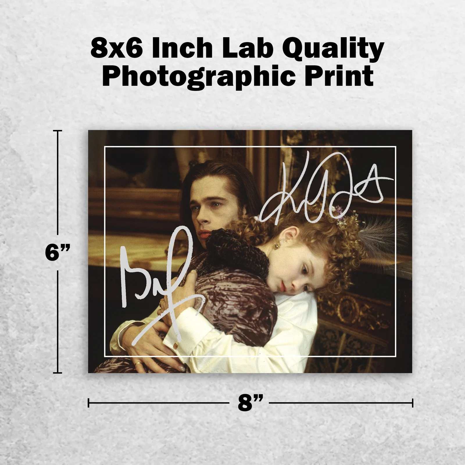Brad Pitt Kirsten Dunst Signed Memorabilia 8x6 Pre Printed Autograph Photo, image 2
