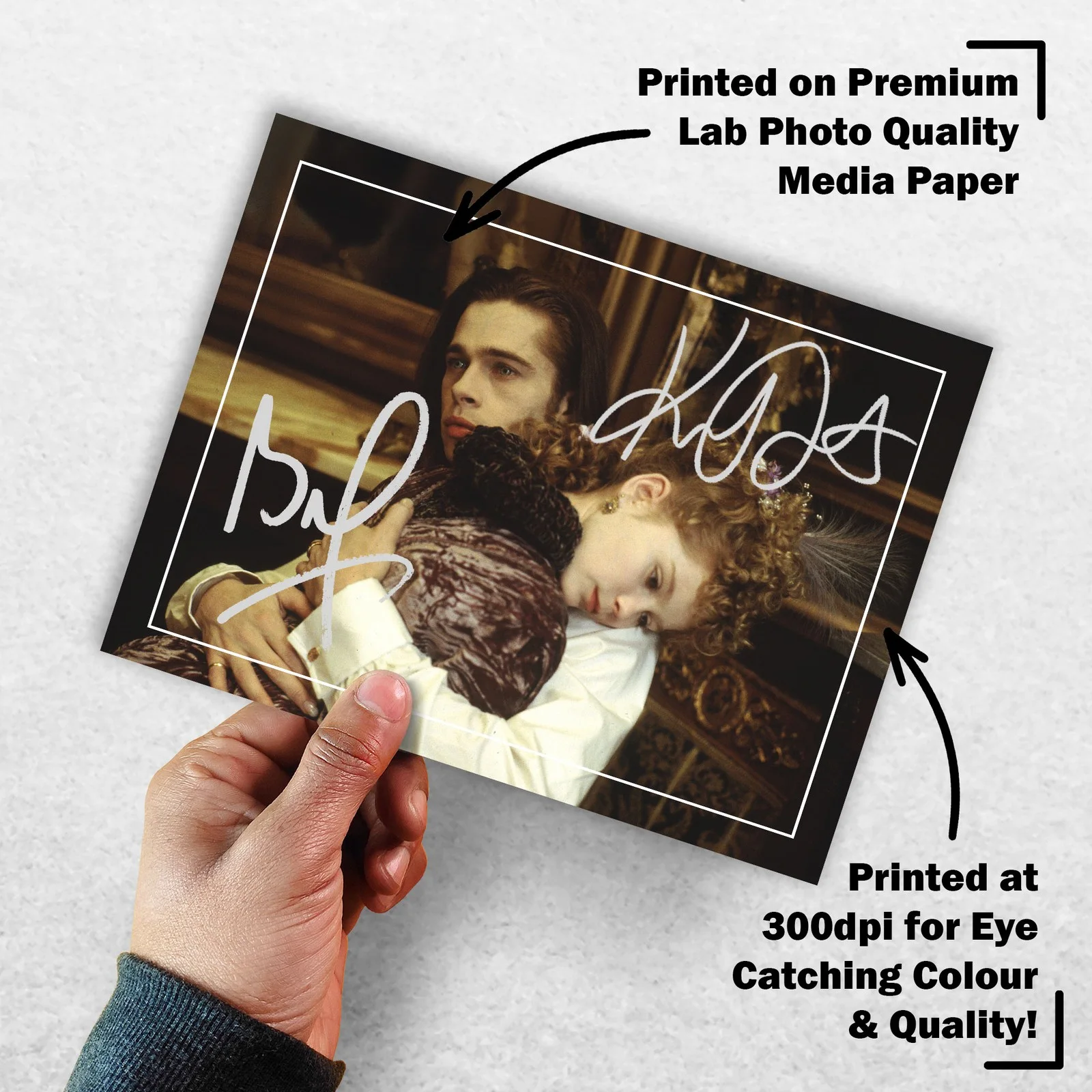 Brad Pitt Kirsten Dunst Signed Memorabilia 8x6 Pre Printed Autograph Photo, image 3