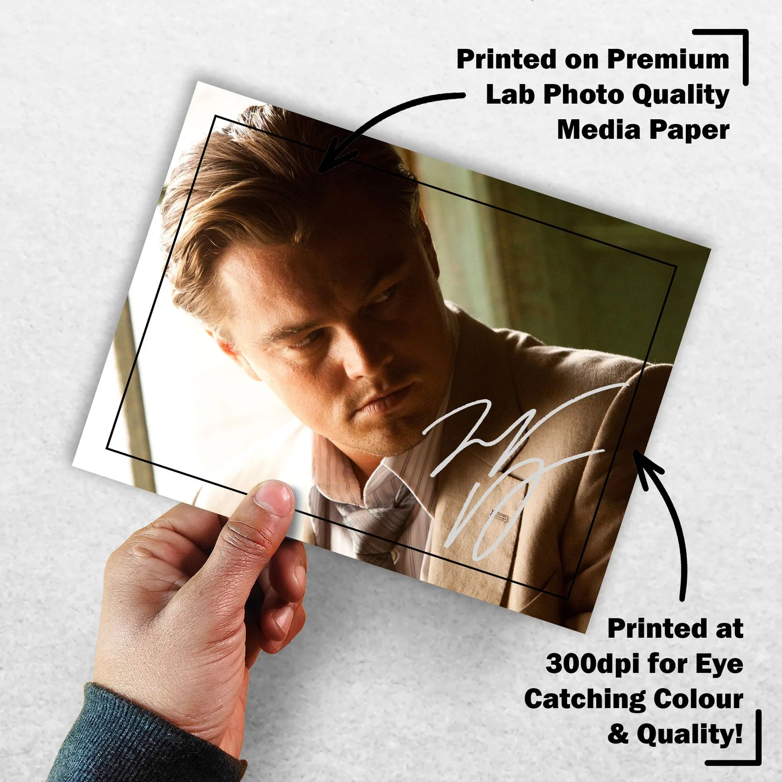 Leonardo DiCaprio 8x6 Photo Signed Memorabilia 8x6 Pre Printed Autograph Photo, image 3