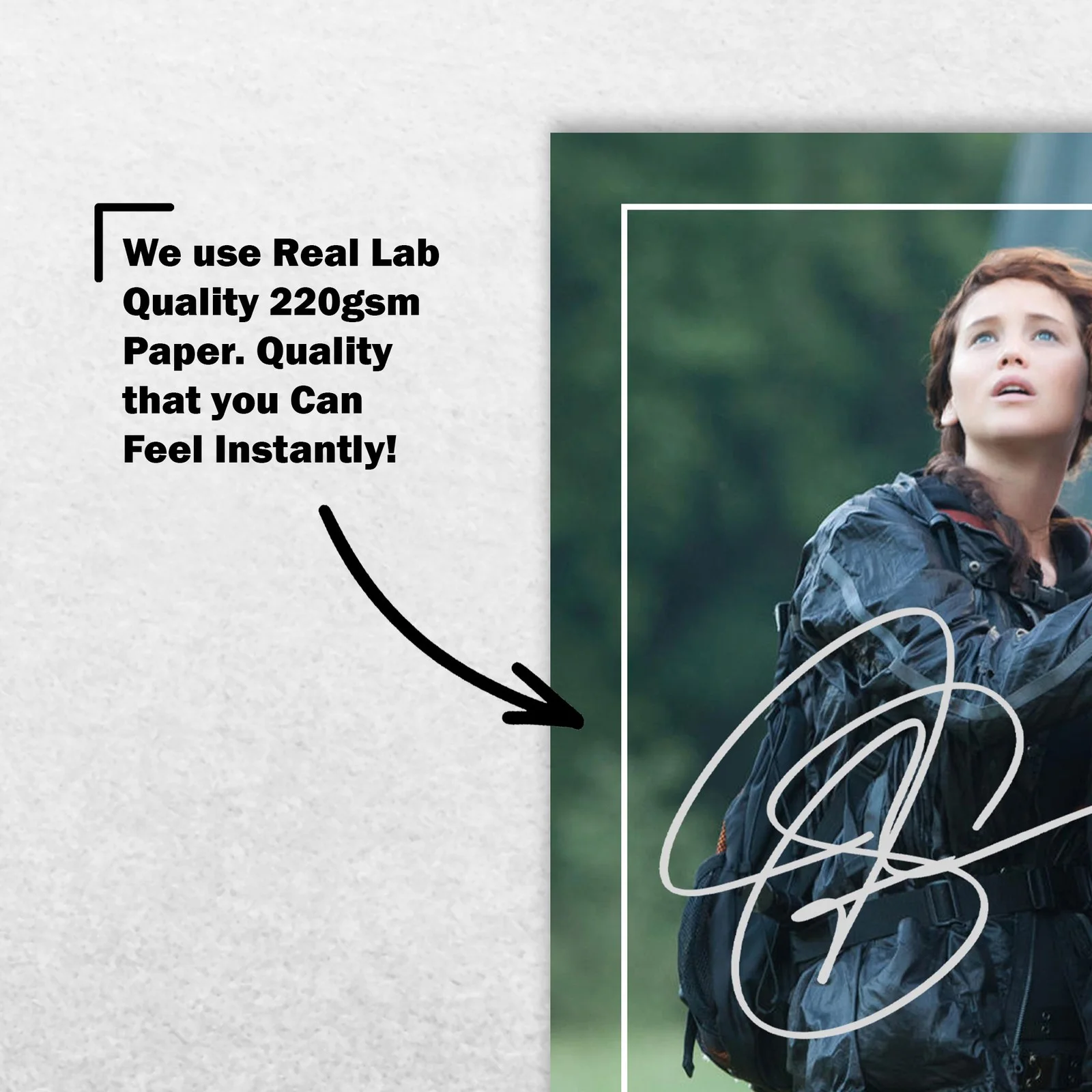 Jennifer Lawrence Josh Hutcher Signed Memorabilia 8x6 Pre Printed Autograph, image 4