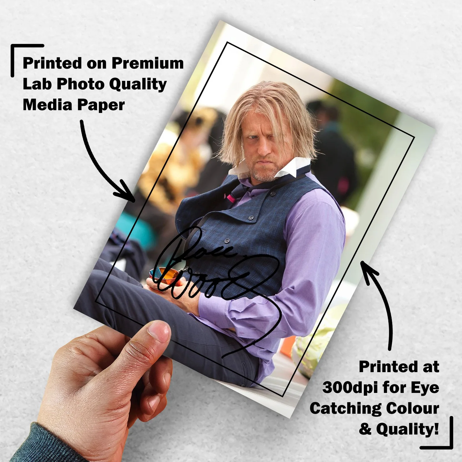 Woody Harrelson 8x6 Photo Signed Memorabilia 8x6 Pre Printed Autograph Photo, изображение 3