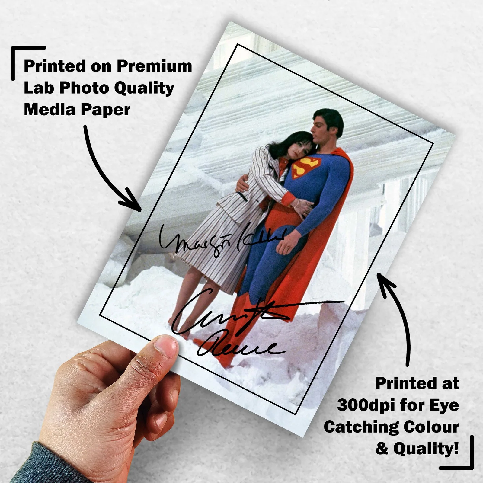 Christopher Reeve Margot Kidde Signed Memorabilia 8x6 Pre Printed Autograph, image 3