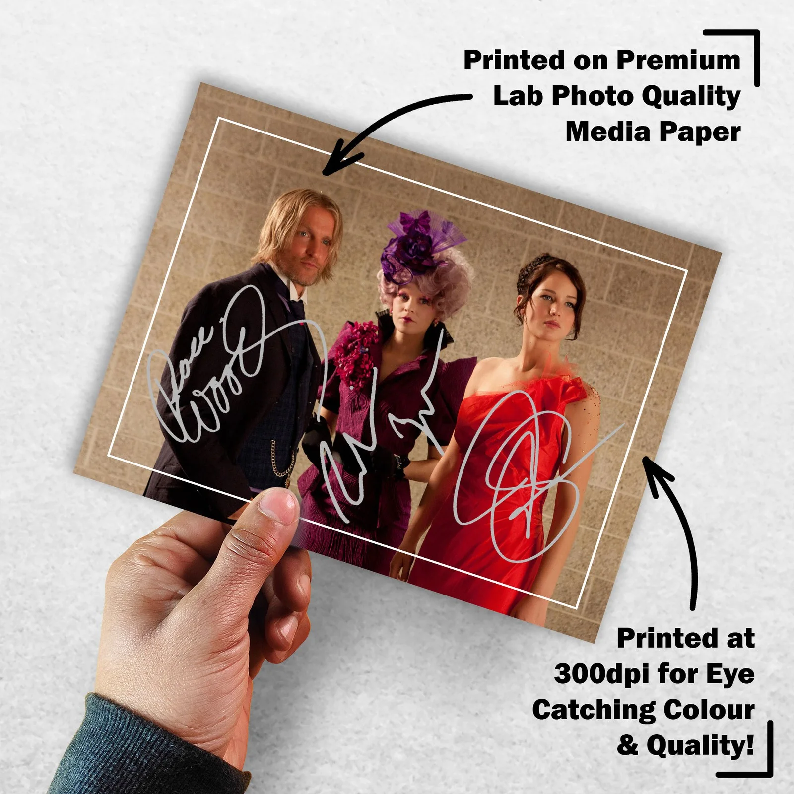 Woody Harrelson Elizabeth Bank Signed Memorabilia 8x6 Pre Printed Autograph, изображение 3