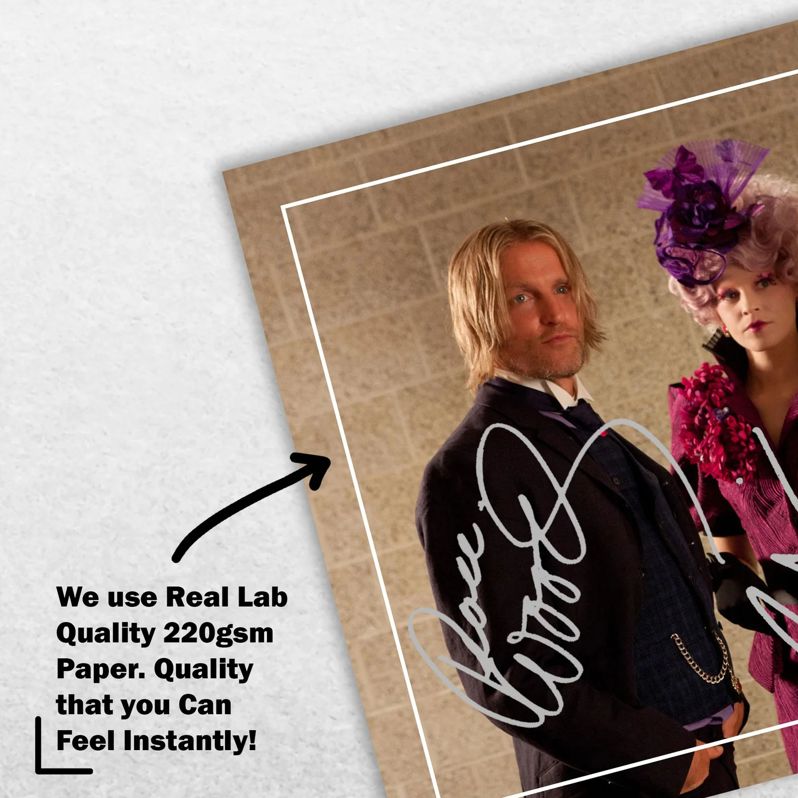 Woody Harrelson Elizabeth Bank Signed Memorabilia 8x6 Pre Printed Autograph, изображение 4