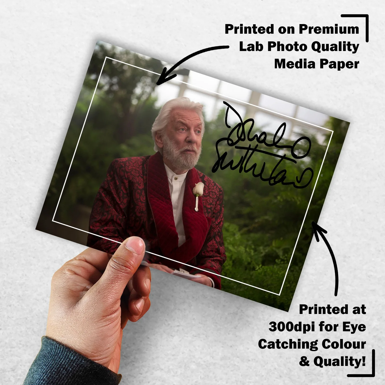 Donald Sutherland Signed Memorabilia 8x6 Pre Printed Autograph Photo Memorabilia, изображение 3