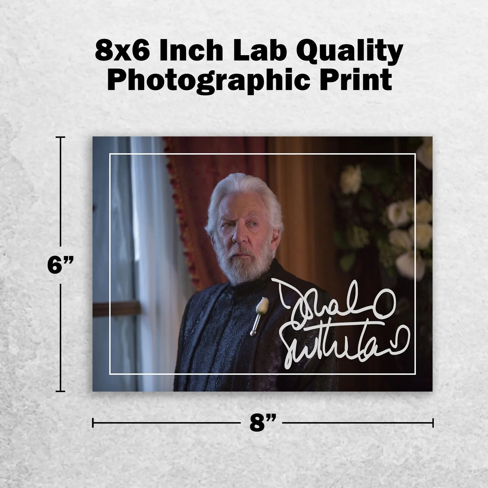 Donald Sutherland 8x6 Photo Signed Memorabilia 8x6 Pre Printed Autograph Photo, image 2