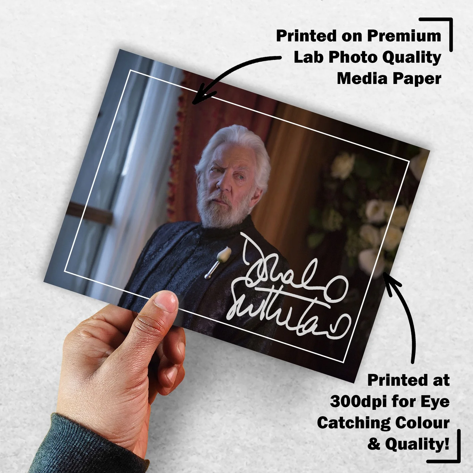 Donald Sutherland 8x6 Photo Signed Memorabilia 8x6 Pre Printed Autograph Photo, image 3