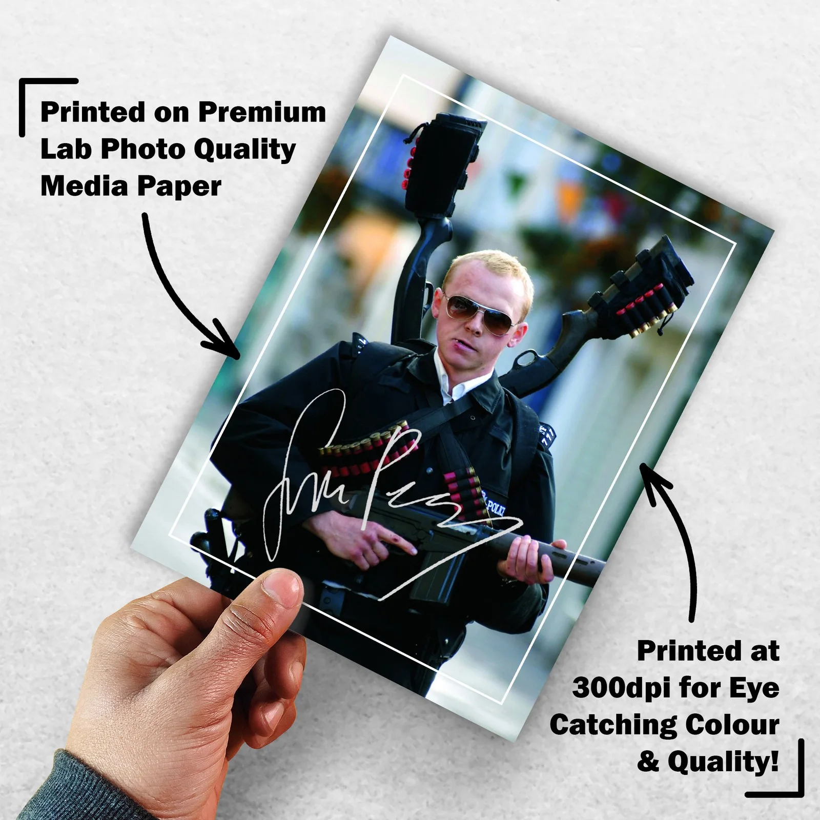 Simon Pegg 8x6 Photo Signed Memorabilia 8x6 Pre Printed Autograph Photo, image 3