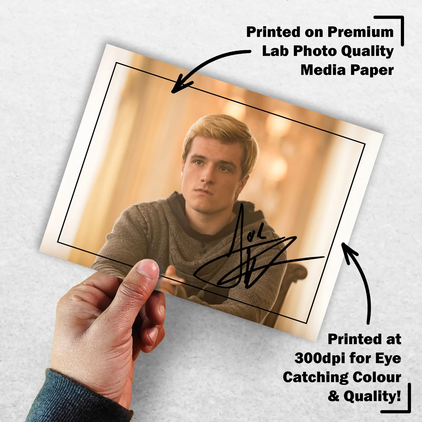 Josh Hutcherson 8x6 Photo Signed Memorabilia 8x6 Pre Printed Autograph Photo, изображение 3