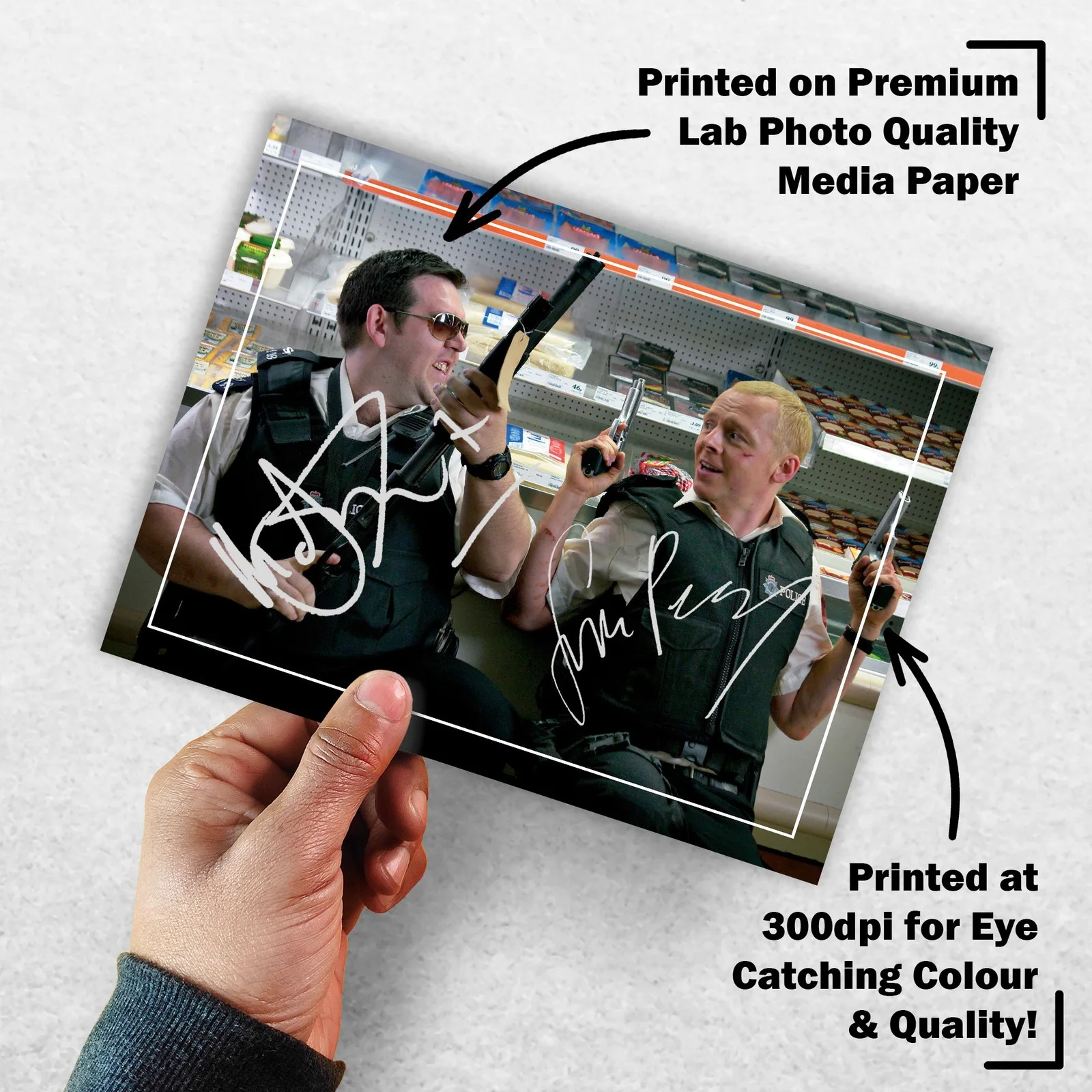Simon Pegg Nick Frost Signed Memorabilia 8x6 Pre Printed Autograph Photo, изображение 3