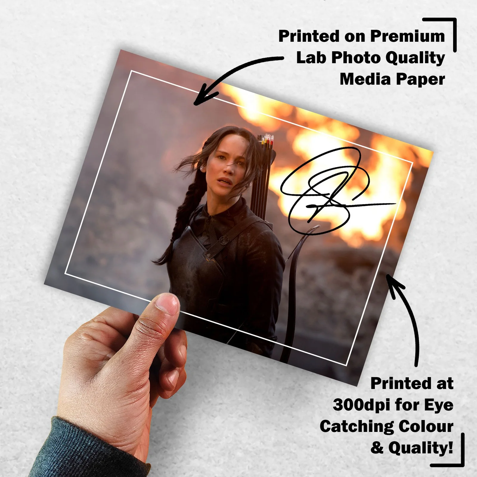 Jennifer Lawrence Signed Memorabilia 8x6 Pre Printed Autograph Photo Memorabilia, изображение 3