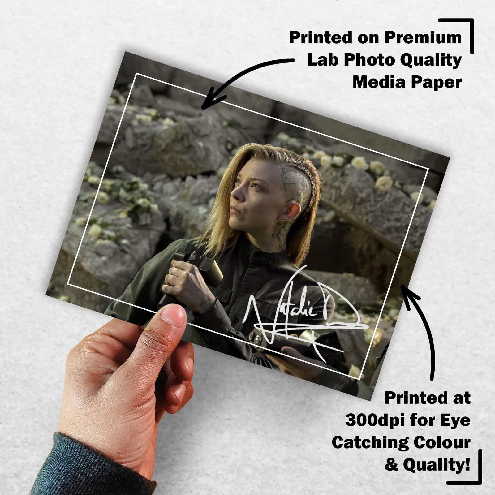 Natalie Dormer 8x6 Photo Signed Memorabilia 8x6 Pre Printed Autograph Photo, изображение 3