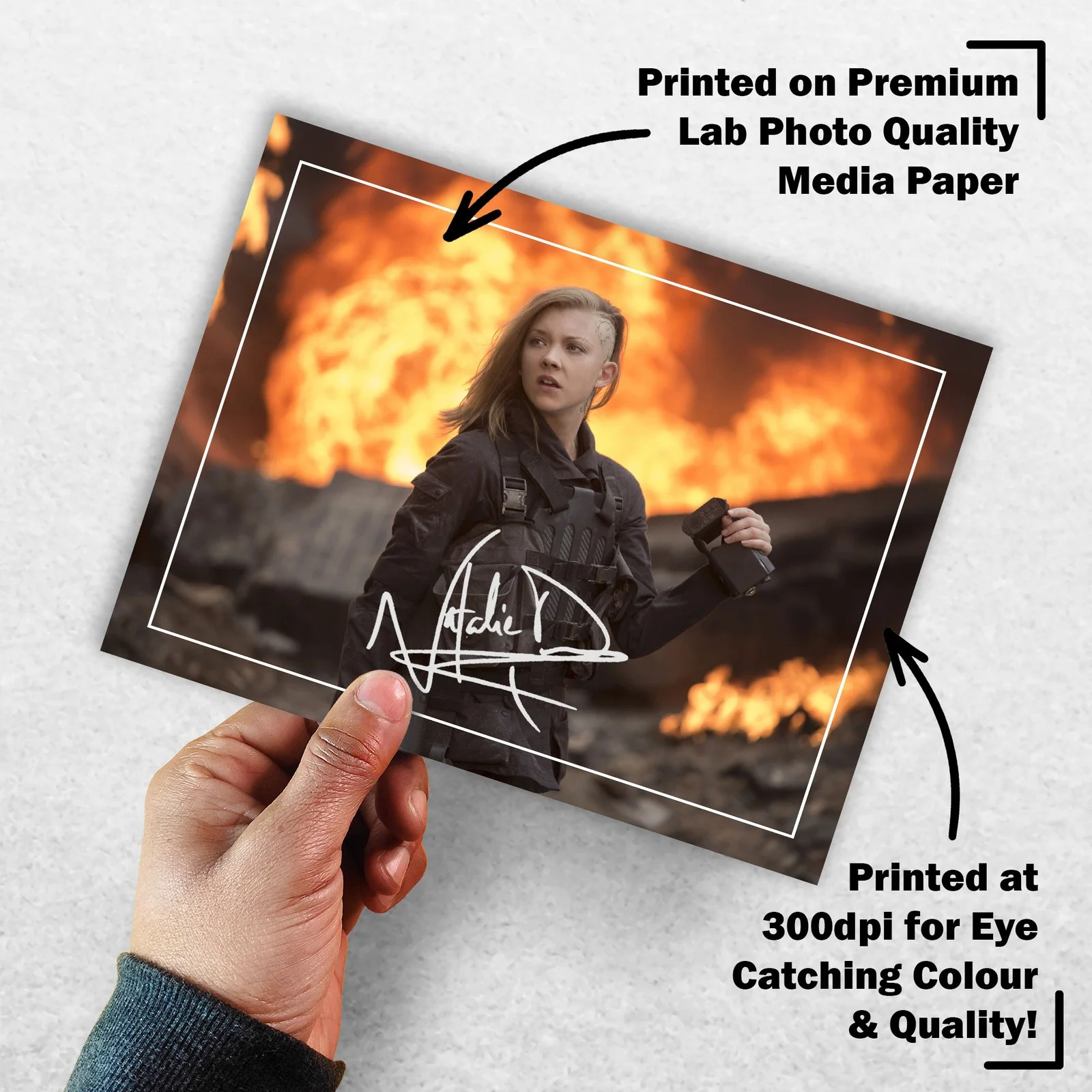 Natalie Dormer 8x6 Photo Signed Memorabilia 8x6 Pre Printed Autograph Photo, изображение 3