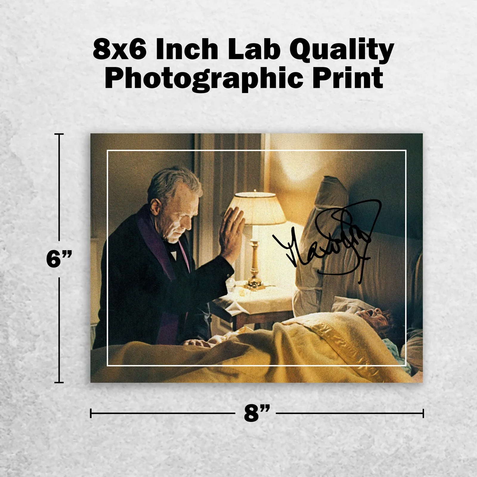 Max Von Sydow 8x6 Signed Memorabilia 8x6 Pre Printed Autograph Photo Memorabilia, изображение 2